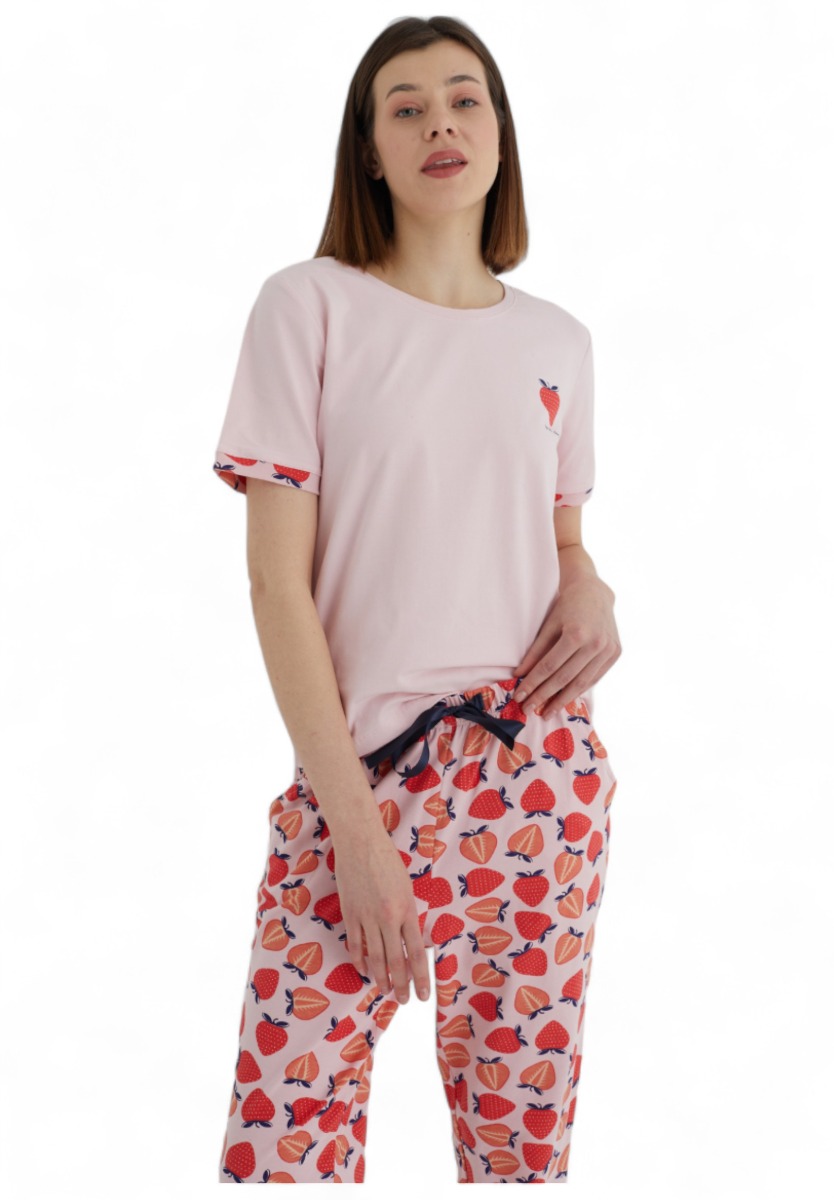 Πιτζάμα γυναικεία Ipektenim Strawberry IPKT8446-Ροζ φωτογραφία