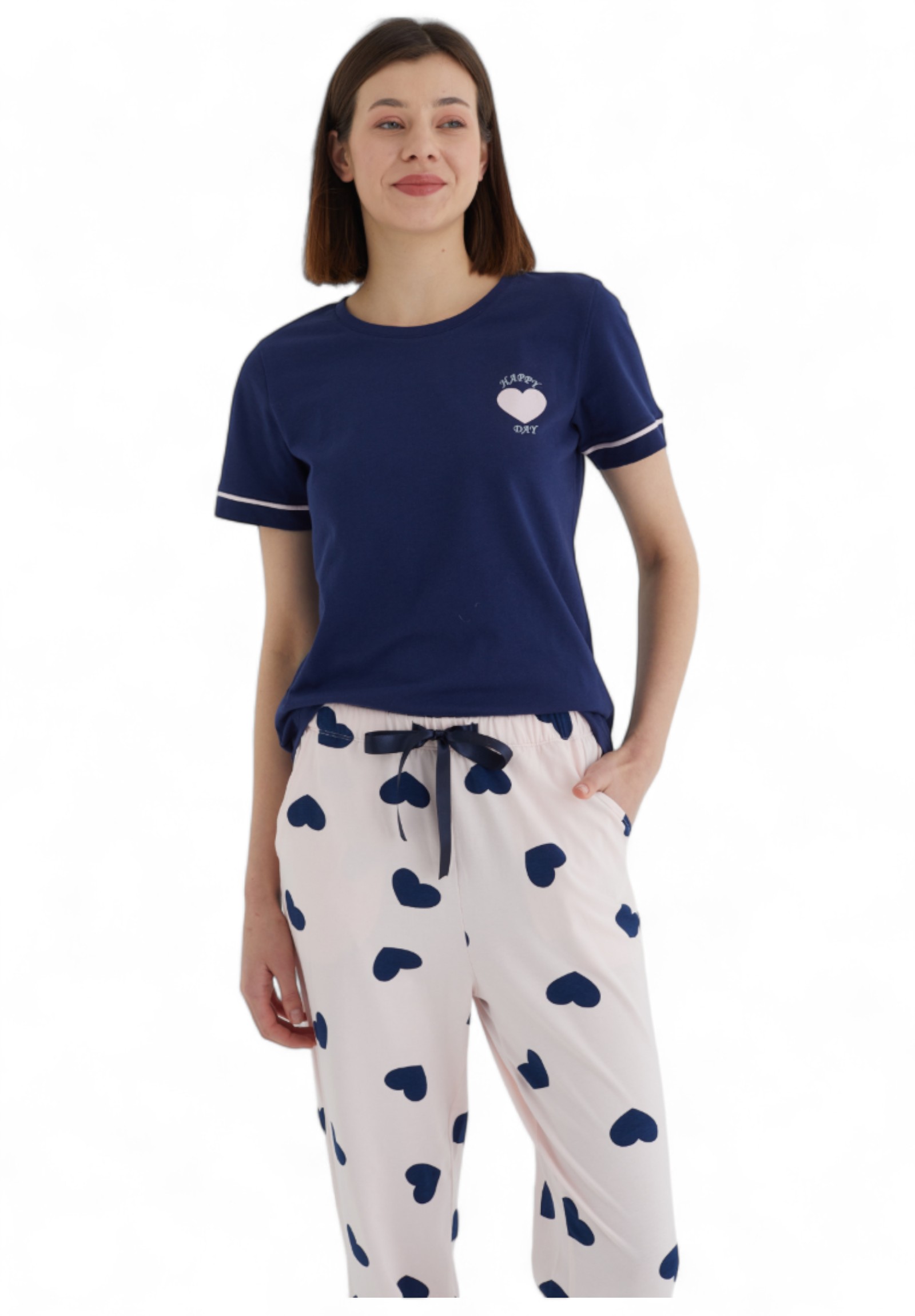 Πιτζάμα γυναικεία Ipektenim Happy Day IPKT8448-Μπλε φωτογραφία