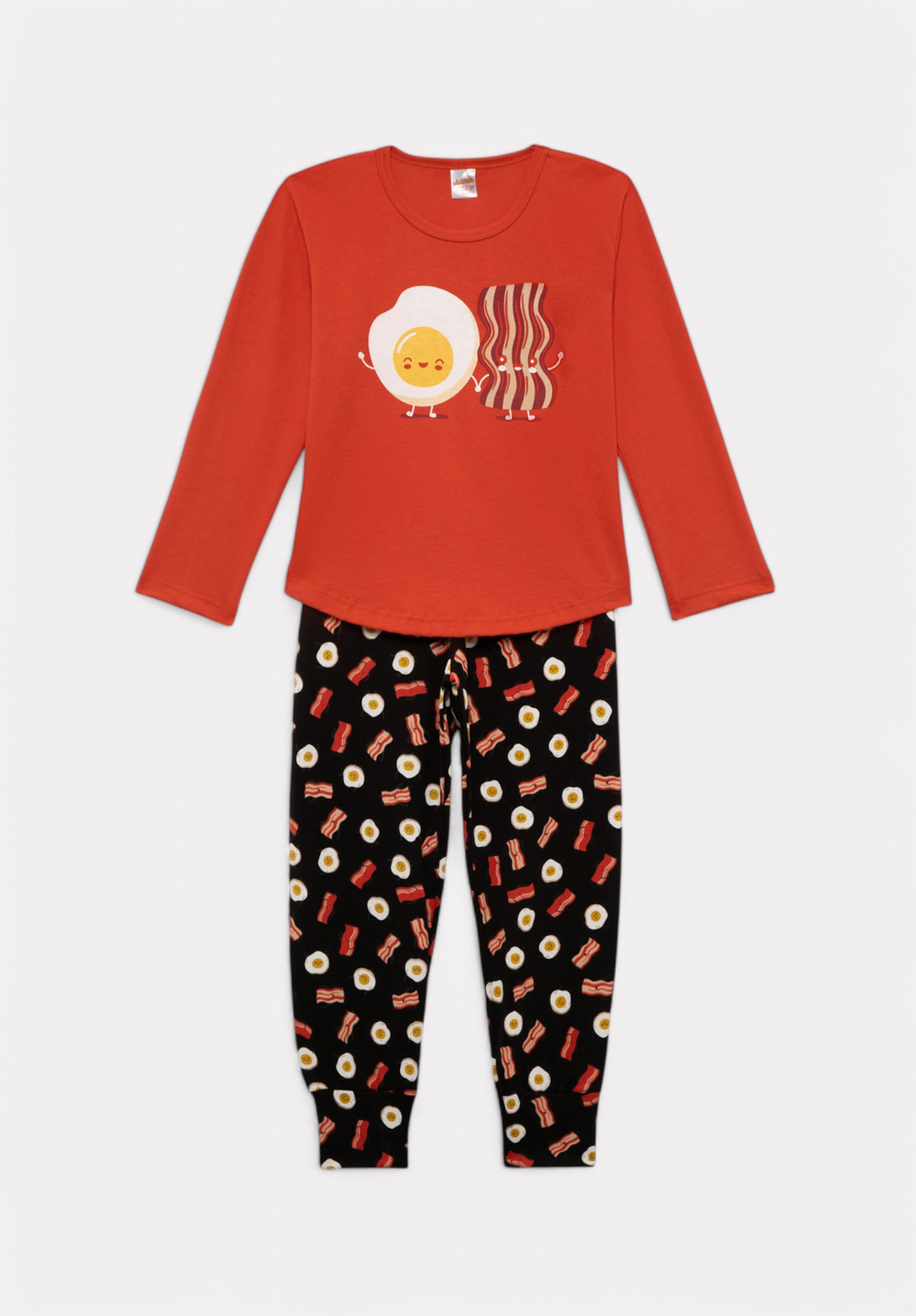 Minerva Πιτζάμα εφηβική για κορίτσι Minerva Egg 90-62294-007-114-Πορτοκαλί