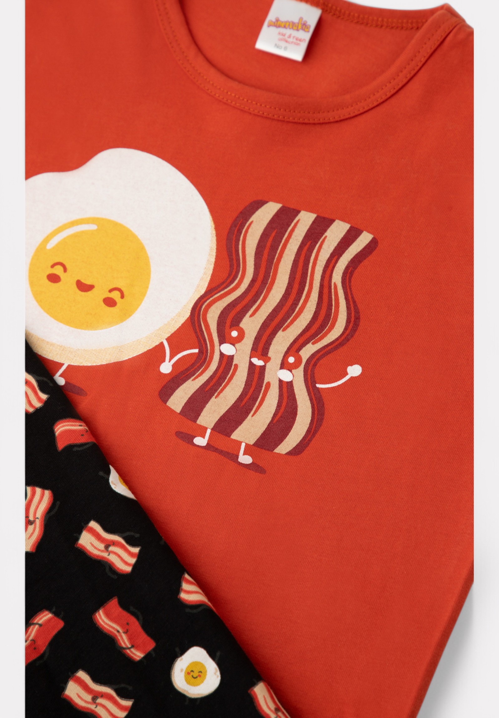 Πιτζάμα εφηβική για κορίτσι Minerva Egg 90-62294-007-114-Πορτοκαλί φωτογραφία