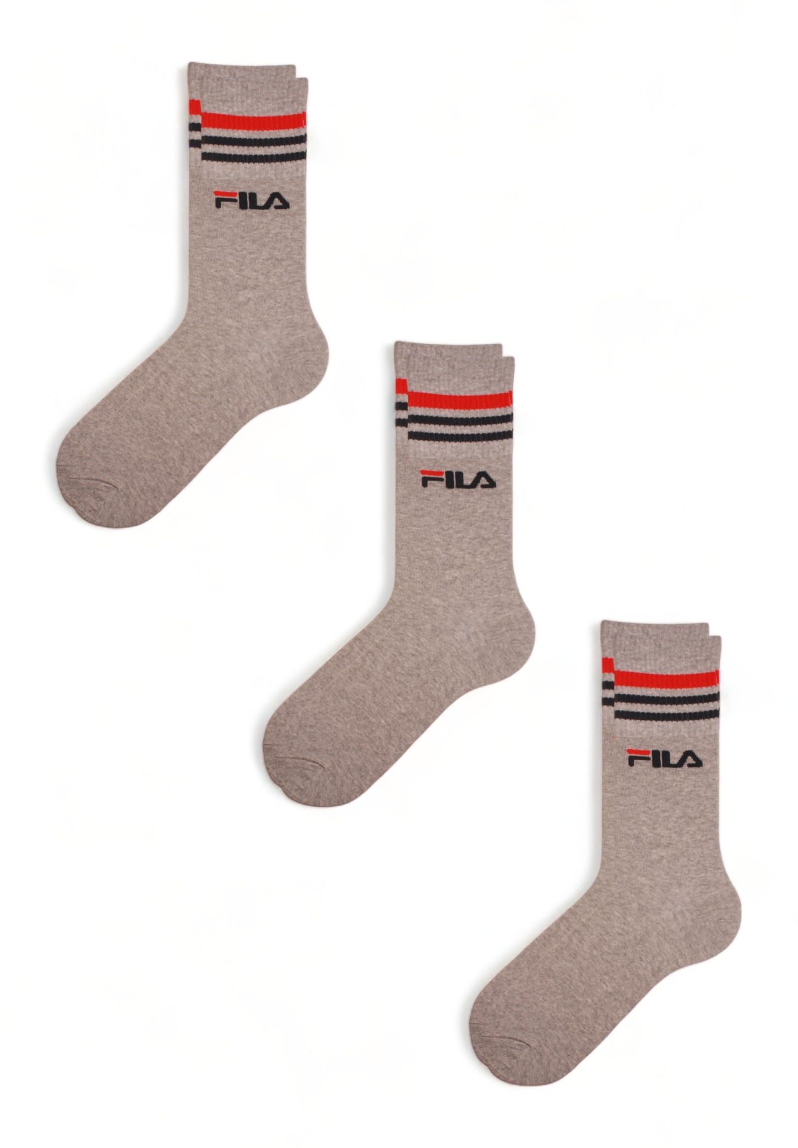  Κάλτσες Fila Unisex Unique Lifestyle 3 τεμάχια F9090-Γκρι 2025