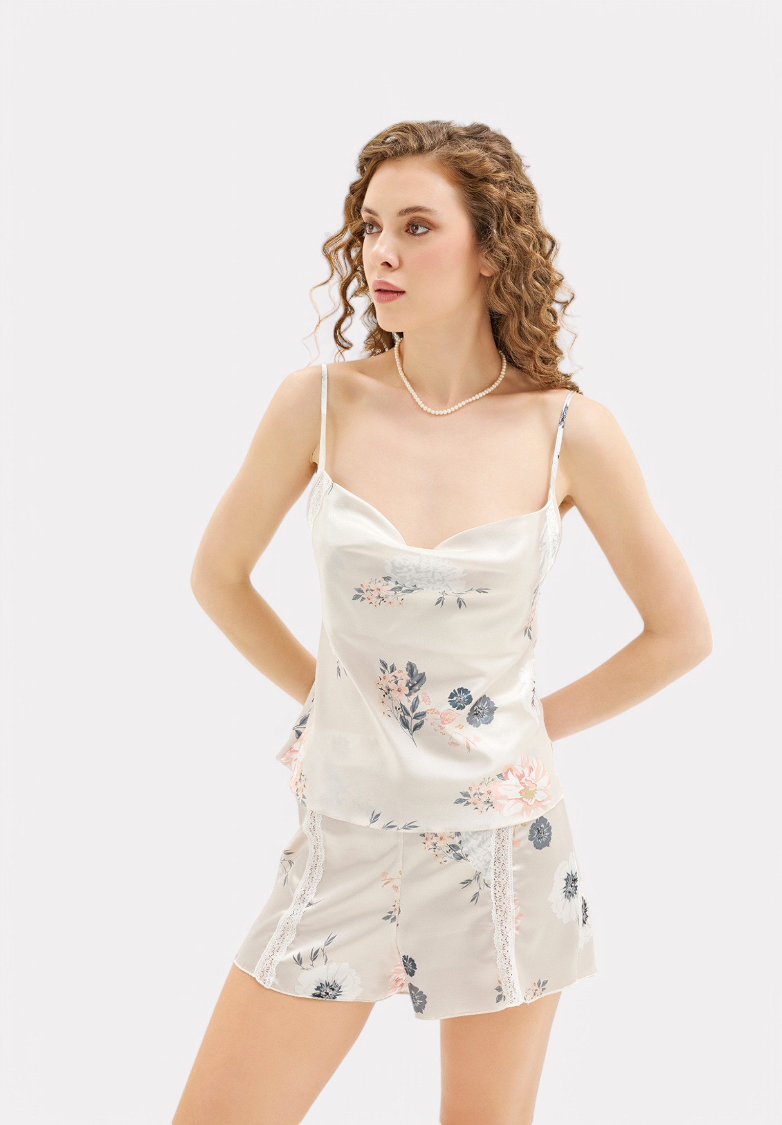 Babydoll Satin Moongirl White Romance MG915-Λευκό φωτογραφία