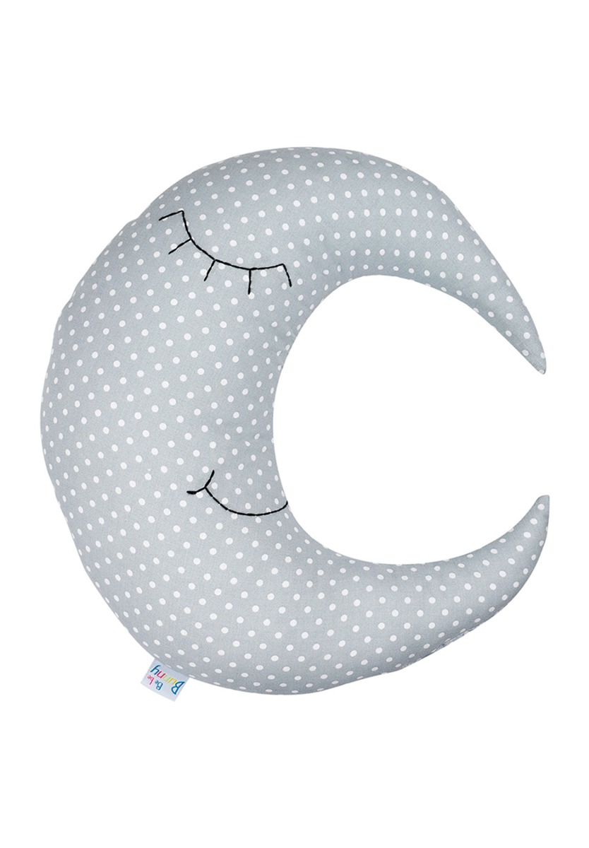 Χειροποίητο διακοσμητικό μαξιλαράκι φεγγάρι πουά Bebe FEG60-Γαλάζιο φωτογραφία