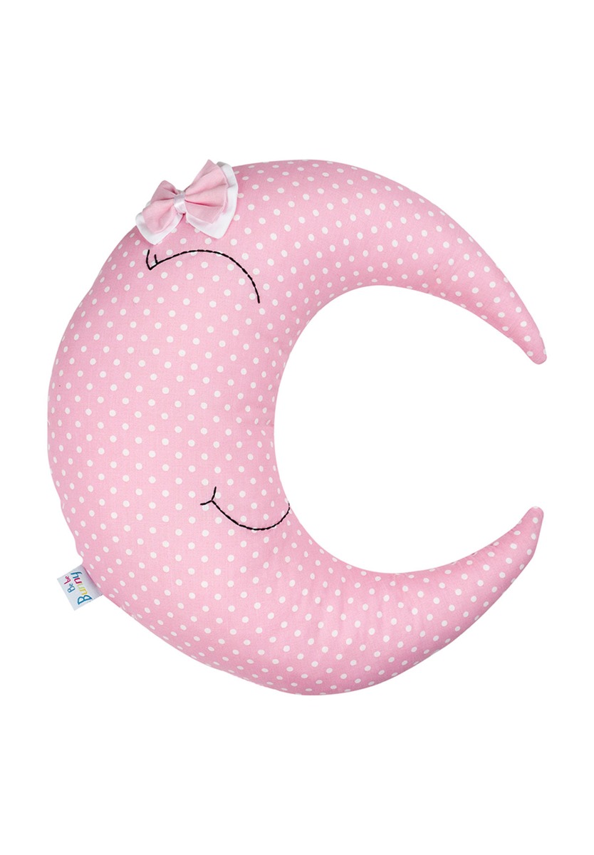 Χειροποίητο διακοσμητικό μαξιλαράκι φεγγάρι πουά Bebe FEG60-Γκρι φωτογραφία