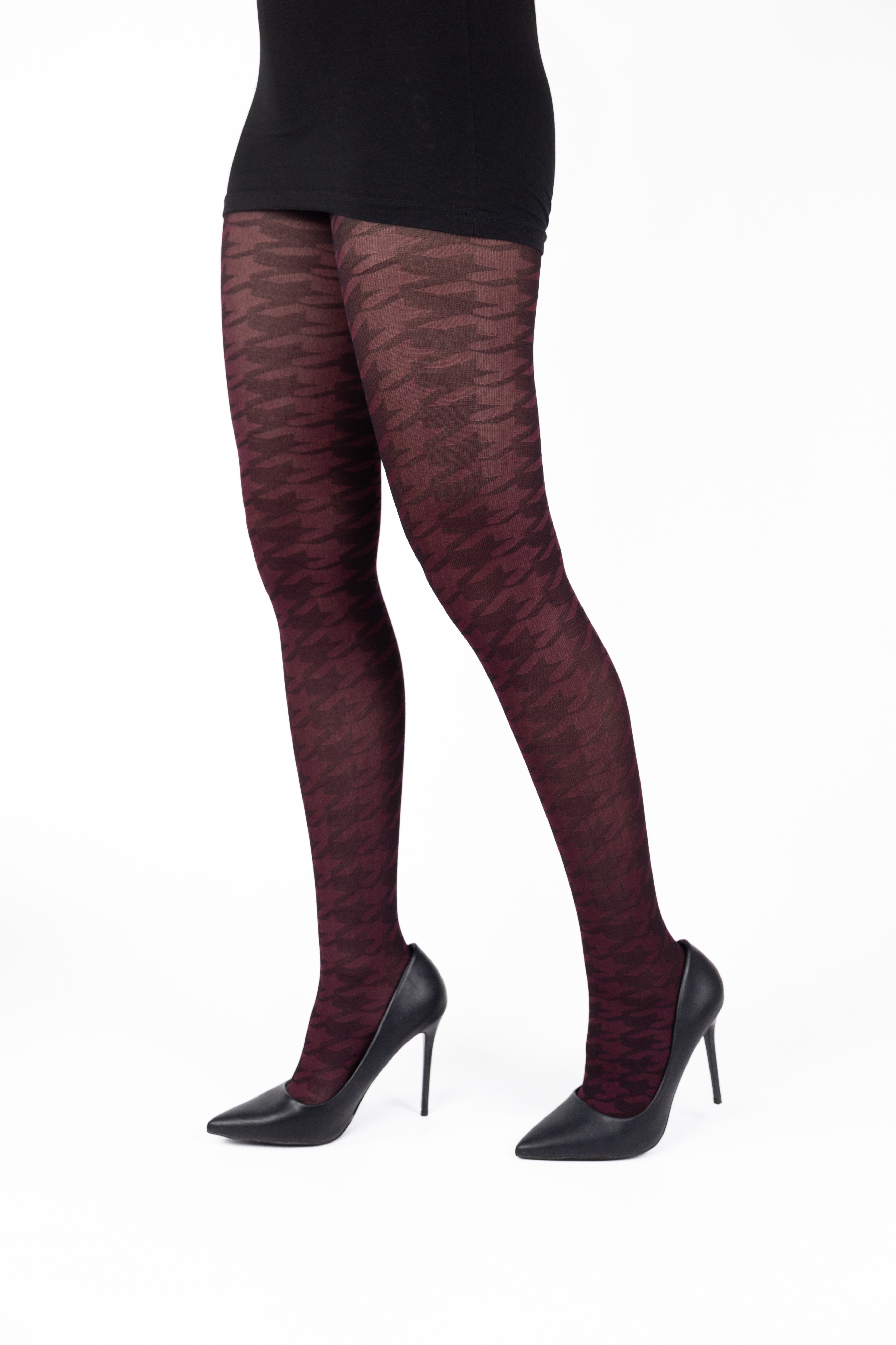 Καλσόν με ανάγλυφο σχέδιο Linea D'oro K841-Μαύρο φωτογραφία