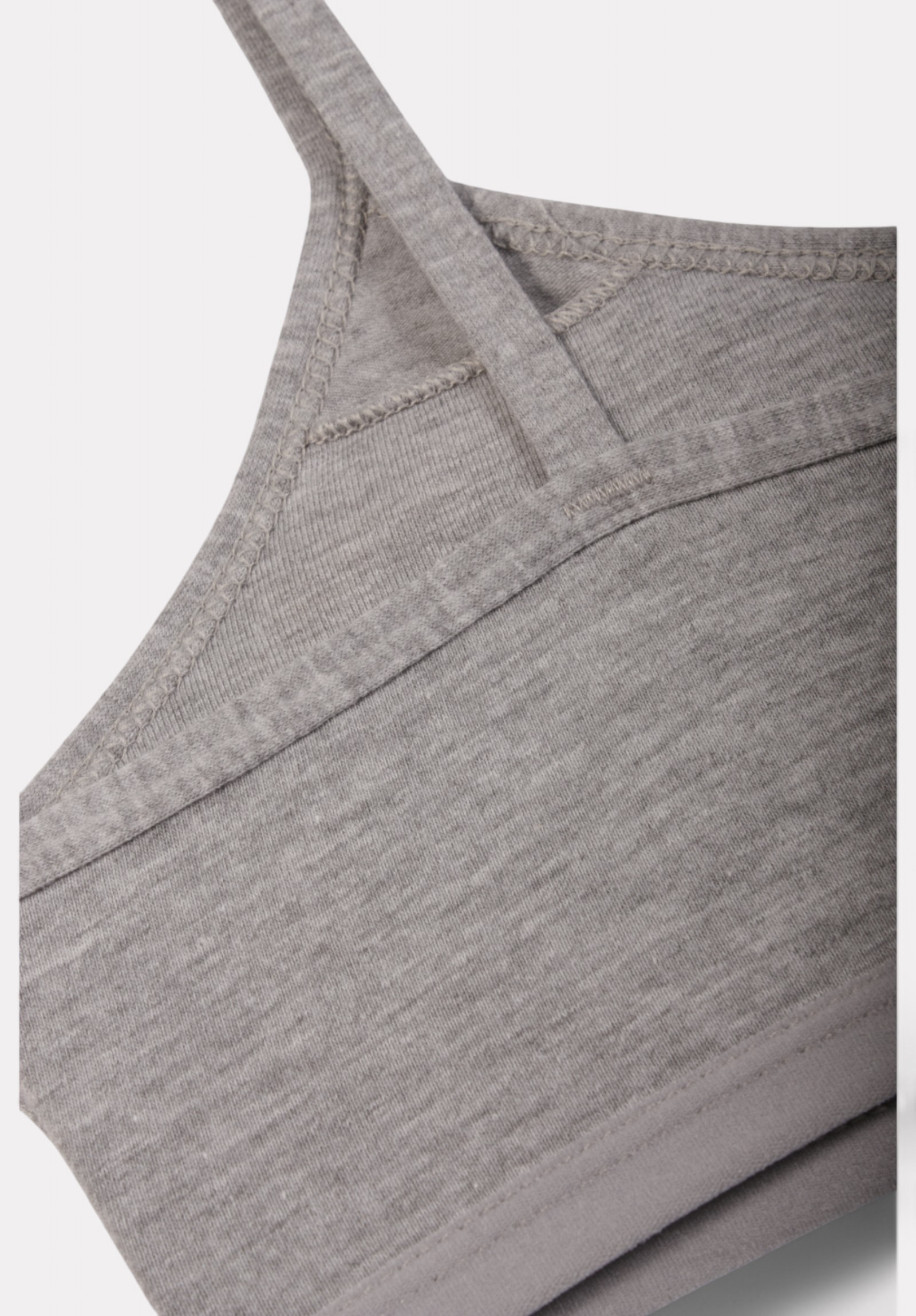 Μπουστάκι εφηβικό βαμβακερό Biyo Kids με λεπτή τιράντα και ενίσχυση BK119-Γκρι φωτογραφία