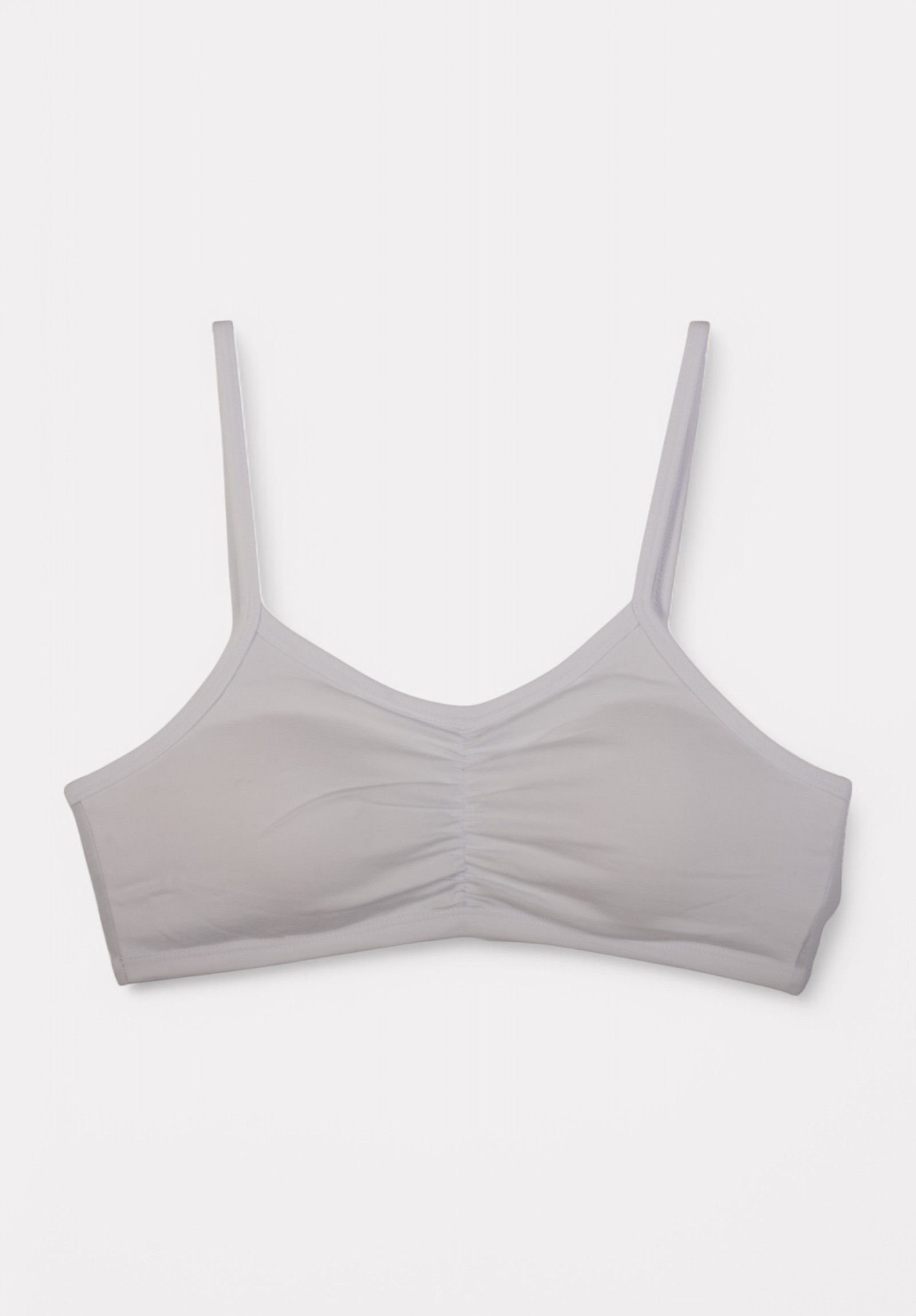 Biyo Μπουστάκι εφηβικό βαμβακερό Biyo Kids με λεπτή τιράντα και ενίσχυση BK119-Λευκό