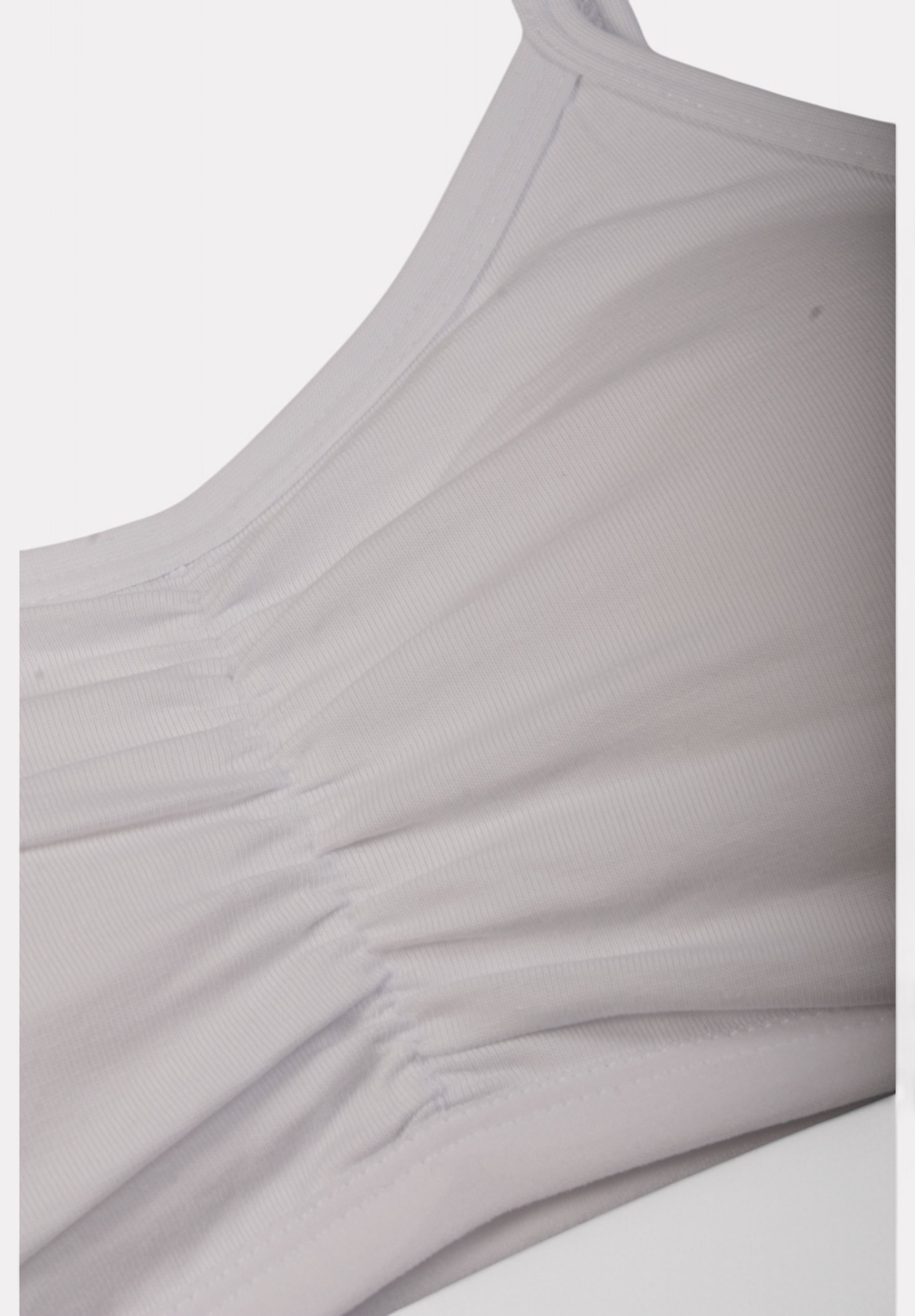 Μπουστάκι εφηβικό βαμβακερό Biyo Kids με λεπτή τιράντα και ενίσχυση BK119-Λευκό φωτογραφία