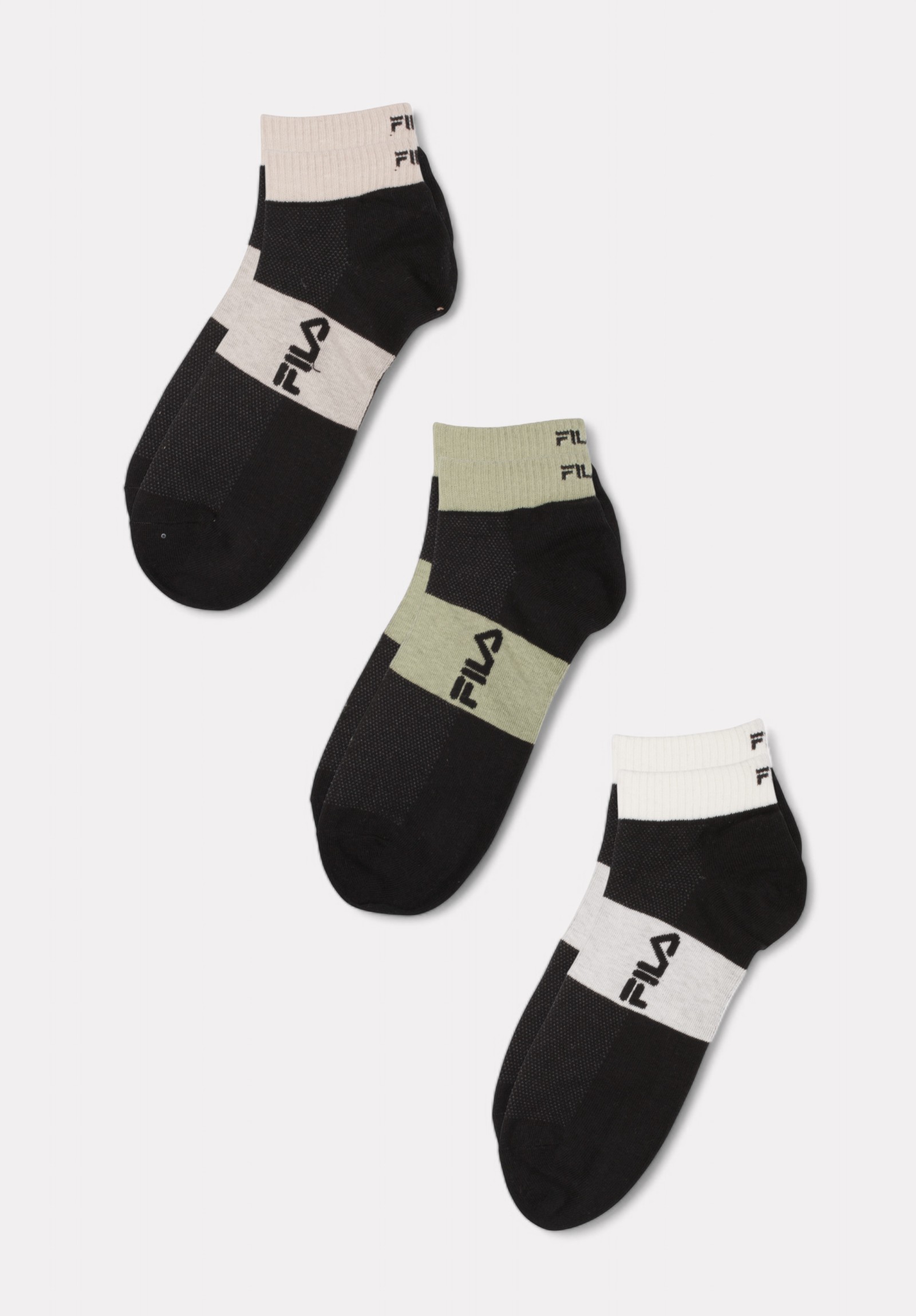 Fila Lifestyle Quarter Socks Sand Black 3 τεμάχια F3275-436-Μαύρο φωτογραφία