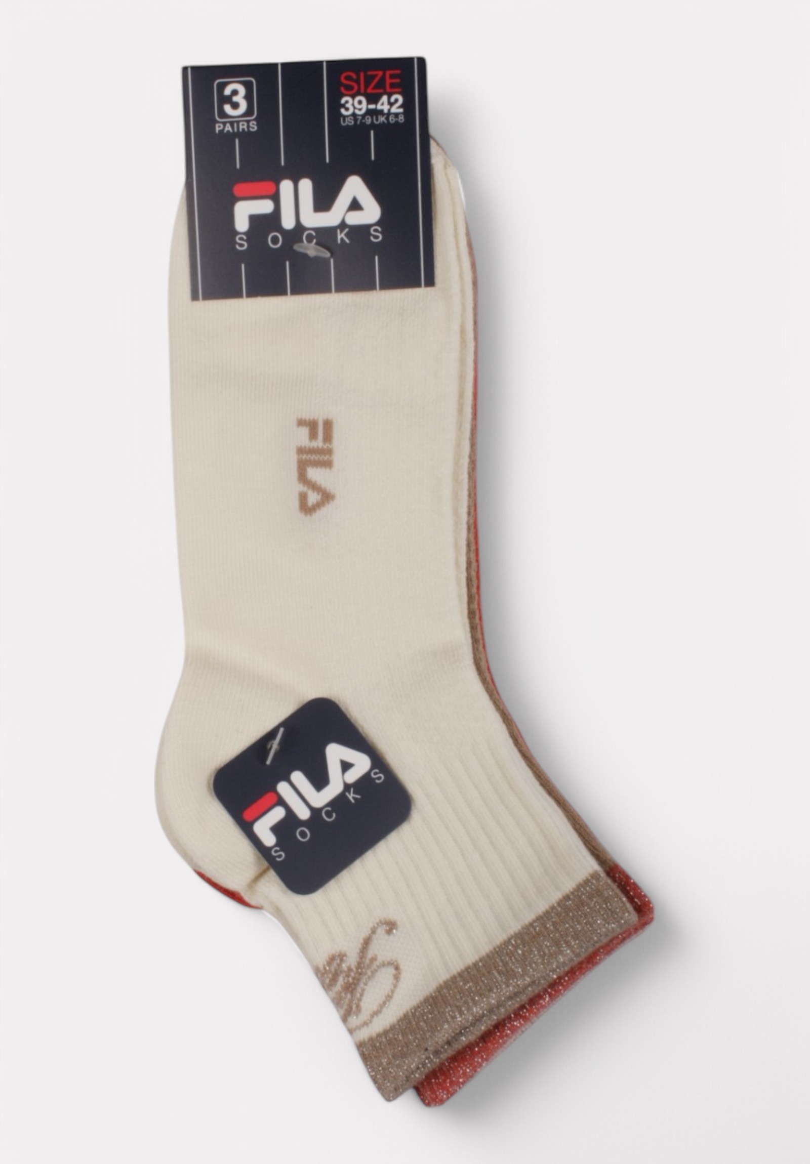  Fila Quarter Socks F6788 Sunset - 3 τεμάχια F6788-809-Πολύχρωμο 2025