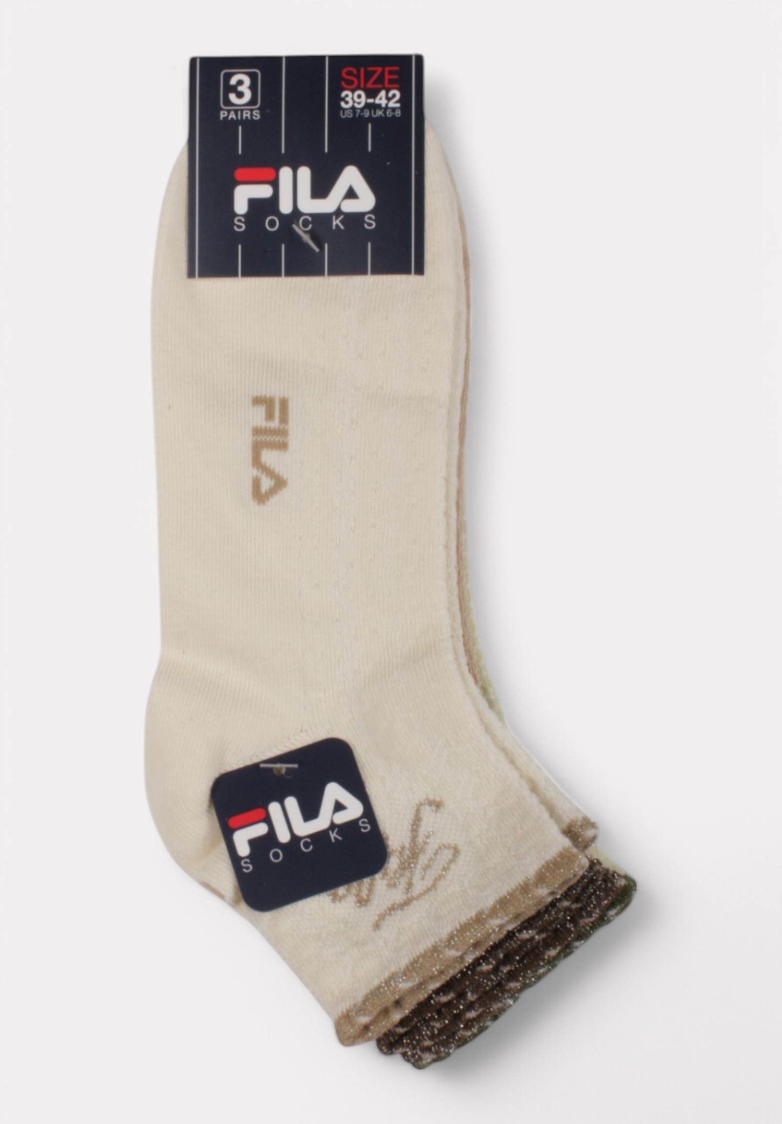  Fila Quarter Socks F6787 Beach - 3 τεμάχια F6787-238-Πολύχρωμο 2025