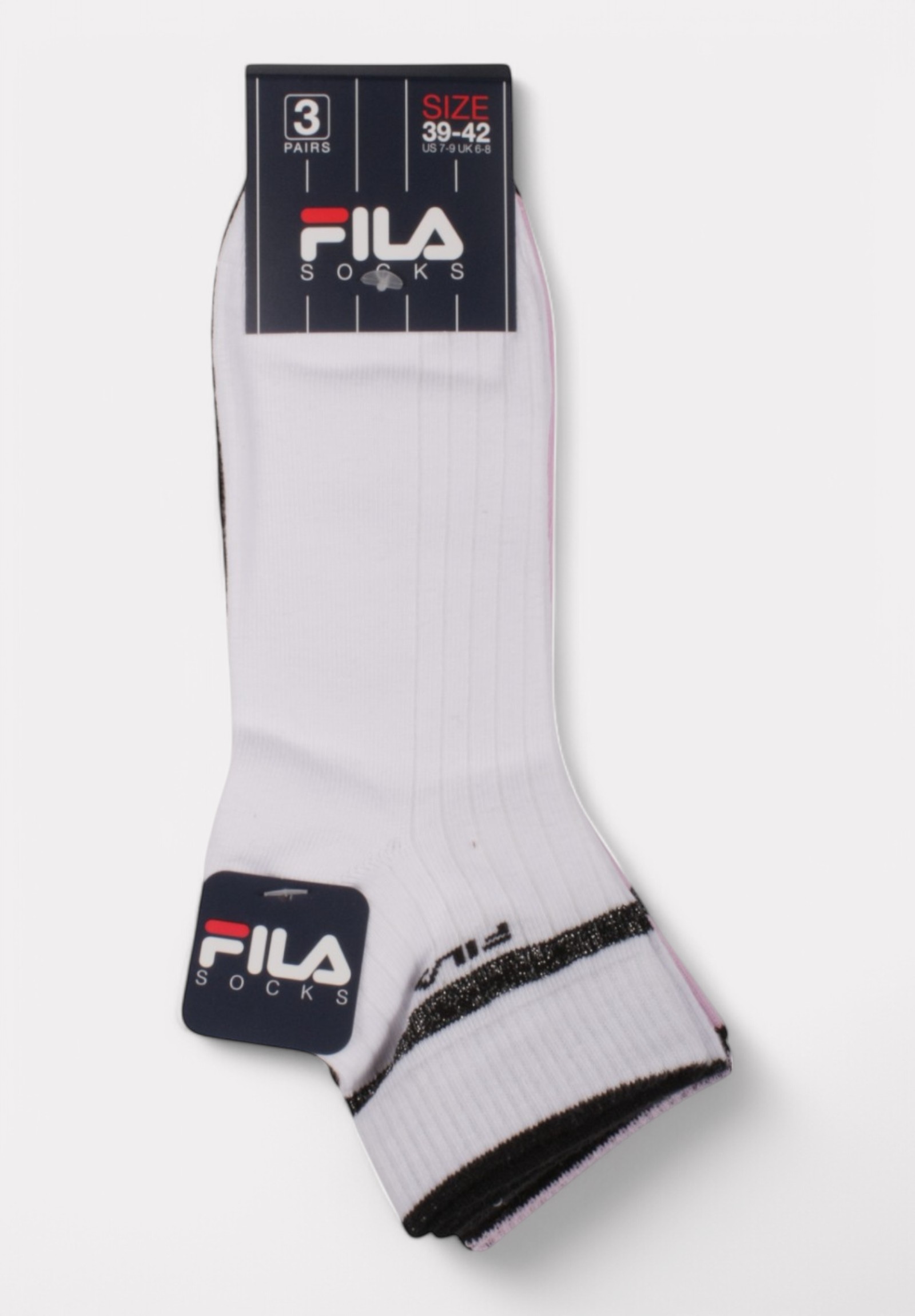 Fila Quarter Socks F6797 White Sweet Pink - 3 τεμάχια F6797-931-Πολύχρωμο 2025