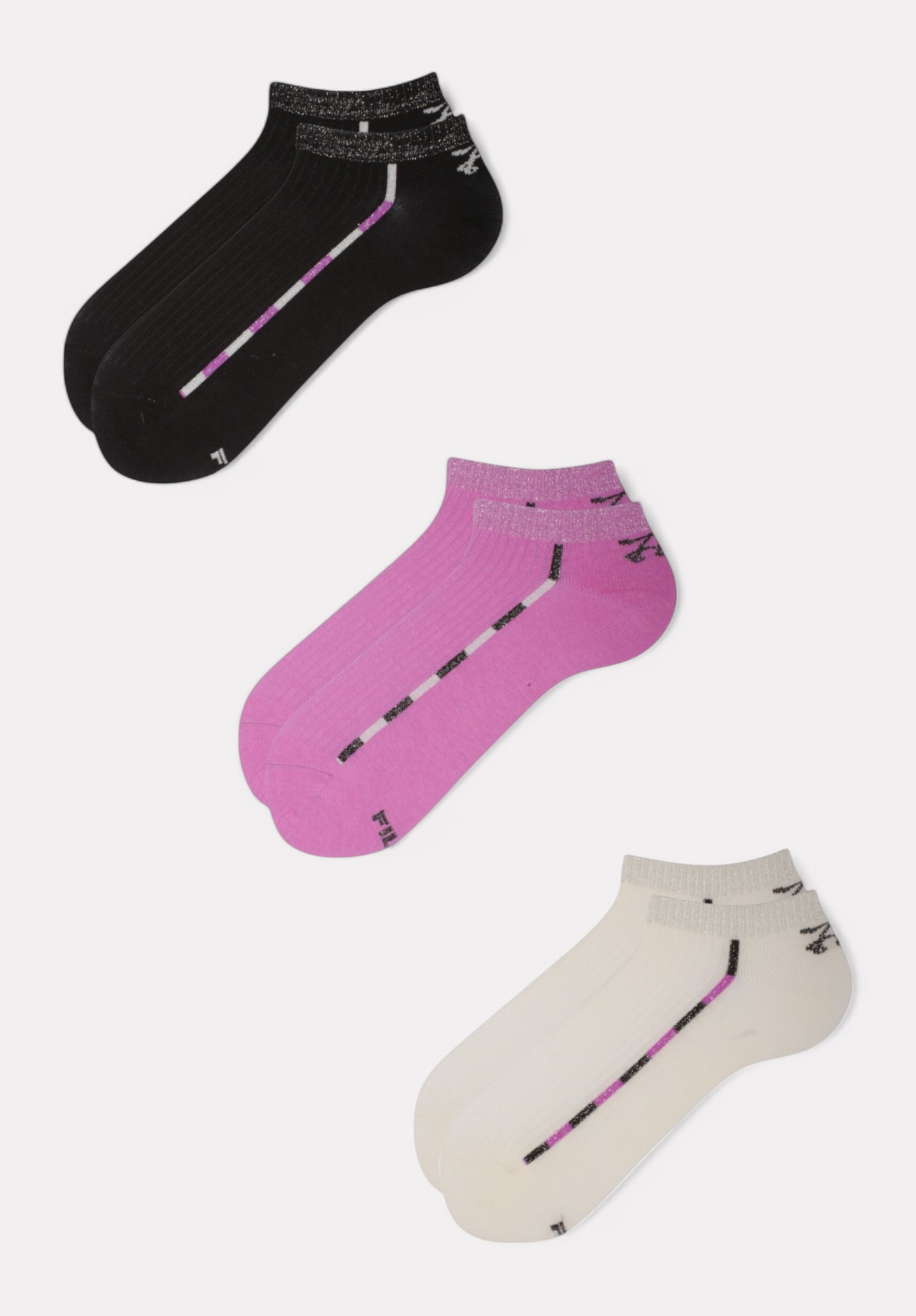 Χρωματιστές Fila Κάλτσες με Γκλίτερ | 3 Ζευγάρια F6134-832-Πολύχρωμο φωτογραφία