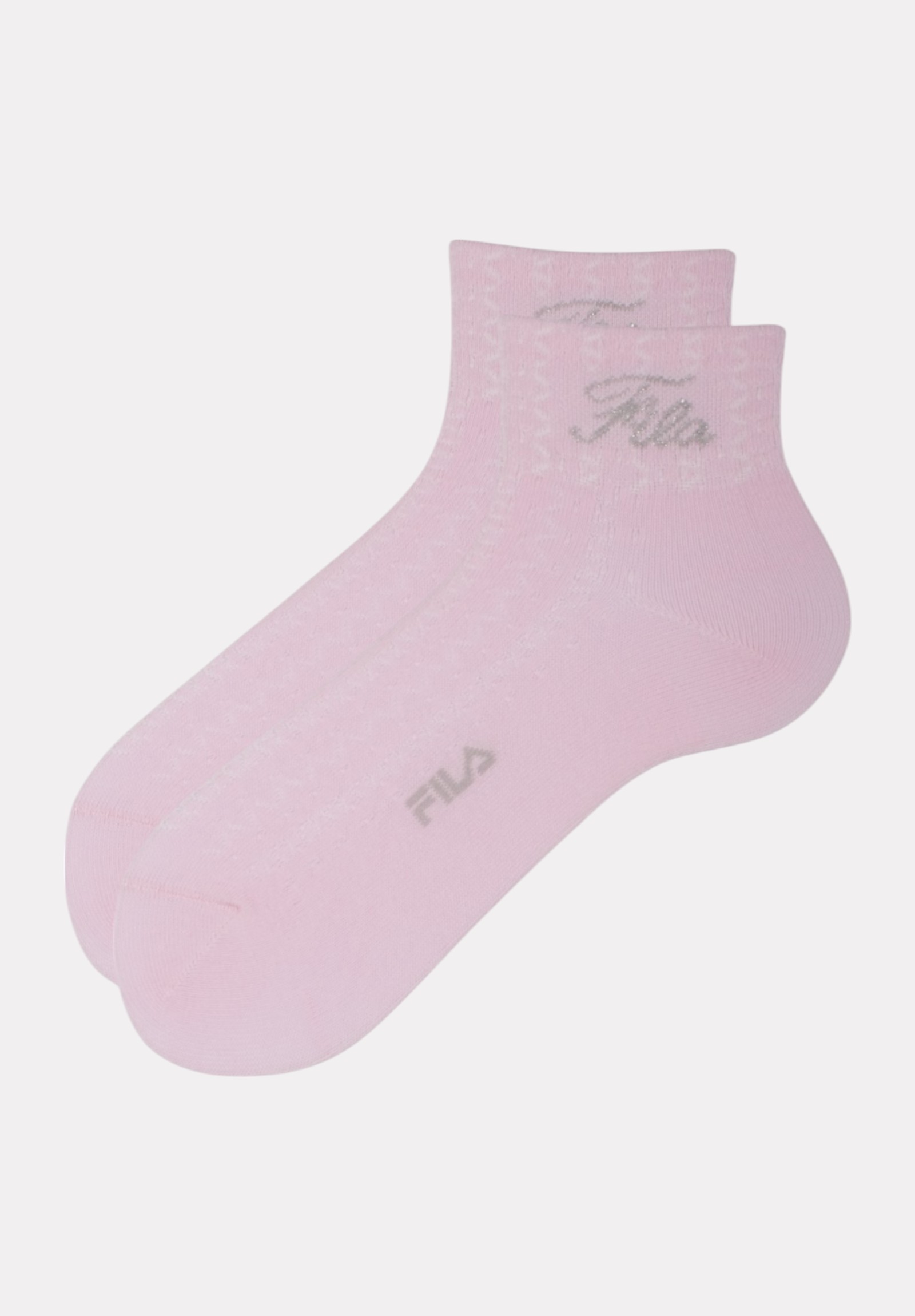 FILA Παιδικές κάλτσες σετ 3 ζεύγη με logo και glitter - Λιλά/Ροζ/Λευκό F2109-395-Πολύχρωμο φωτογραφία
