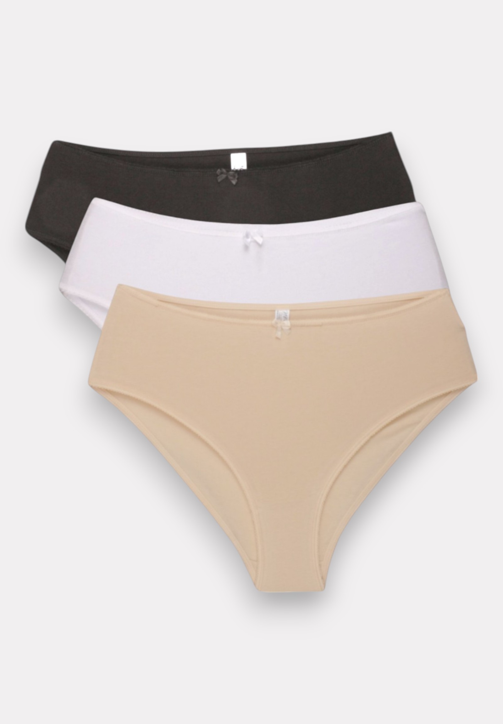  Σλιπ γυναικεία High Waist Bikini New Bra Lingerie Basic Colors 3 Τεμ. NB5002-5-Πολύχρωμο 2025
