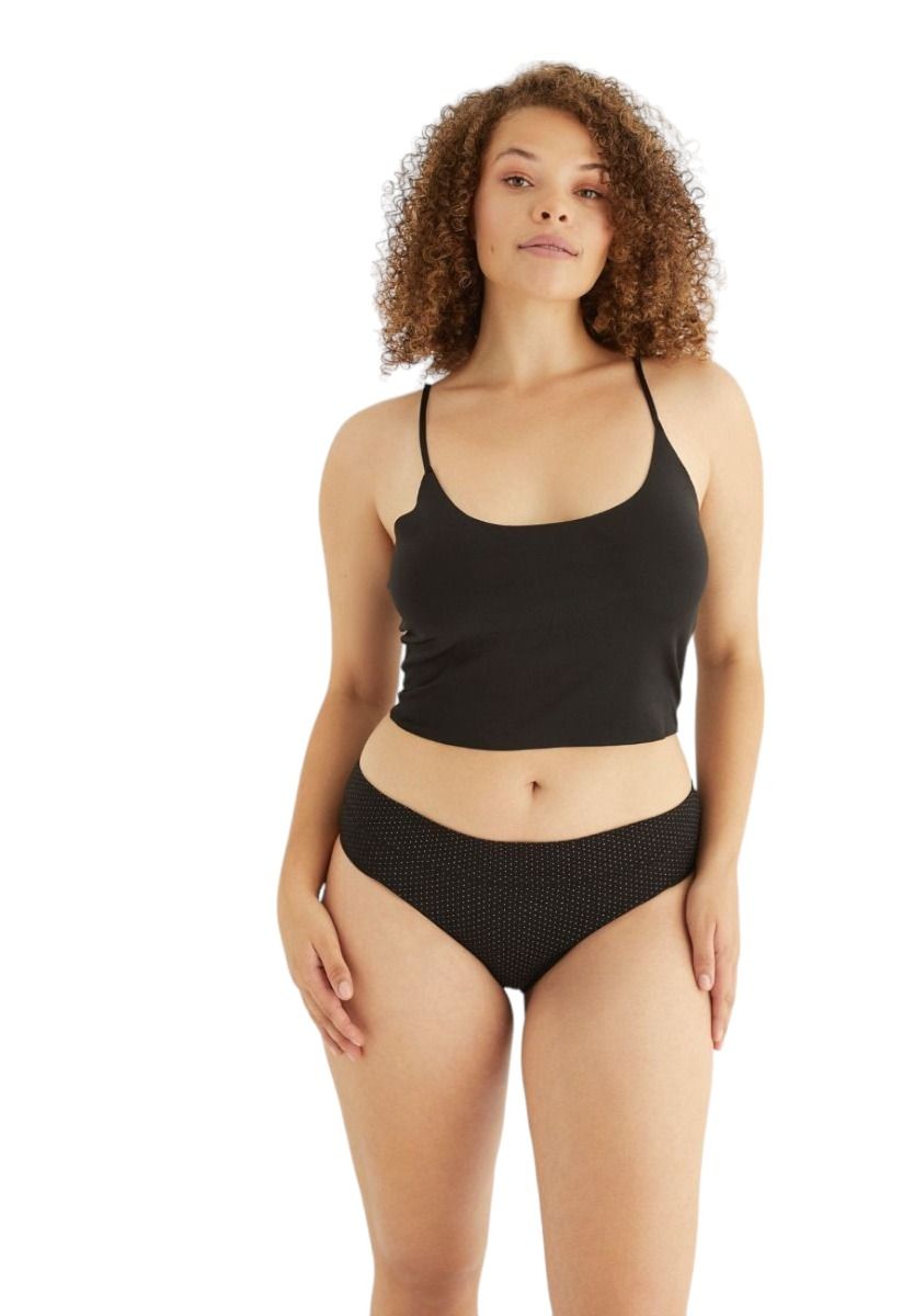  Σλίπ γυναικεία Midi με μπάσκα πουά Paloma Black 5 Τεμ. SXN8023-2-Μαύρο 2025
