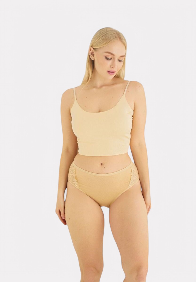 Σλιπ Sexen 2/4 ψηλοκάβαλα Sexen Lace Pastels Charlotte σε οικονομική σεσκευασία 5 τεμαχίων SXN3002 φωτογραφία