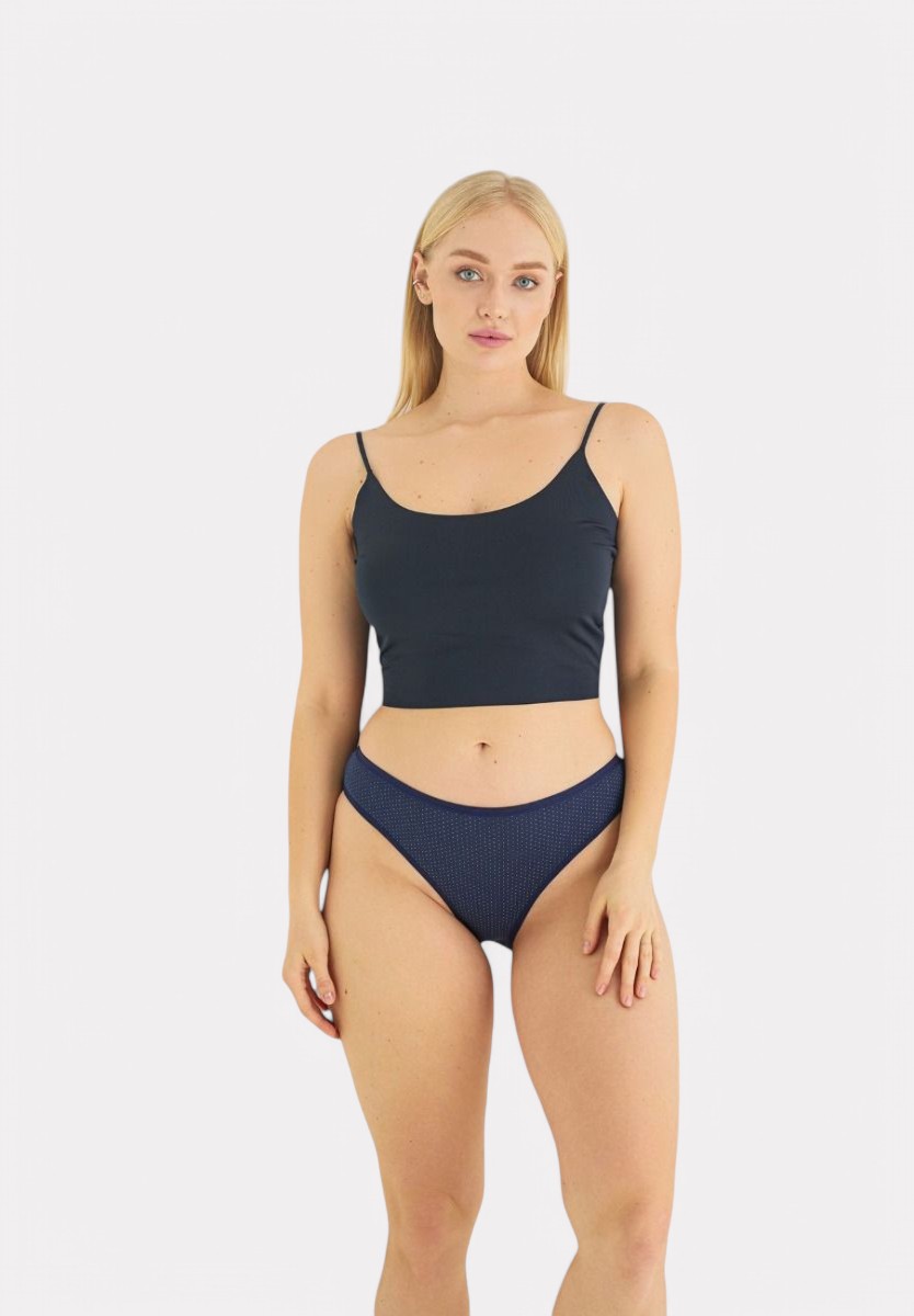 Σλιπ γυναικεία mini ψηλοκάβαλα Sexen πουά Laura 5 τεμάχια SXN2037-1-Πολύχρωμο φωτογραφία