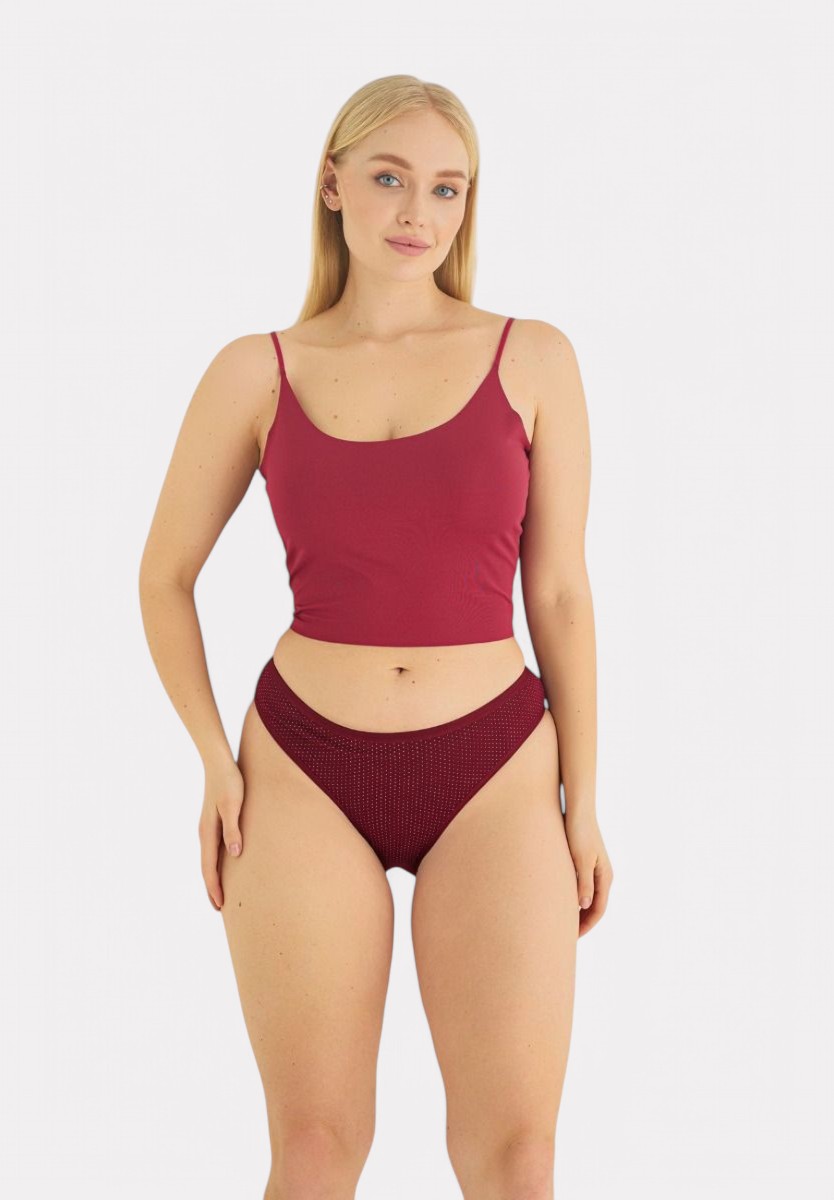 Σλιπ γυναικεία mini ψηλοκάβαλα Sexen πουά Laura 5 τεμάχια SXN2037-1-Πολύχρωμο φωτογραφία