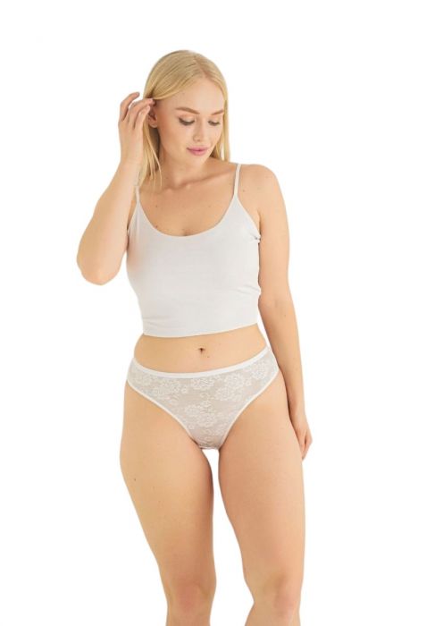  Σλίπ γυναικεία ψηλοκάβαλα Midi Sexen Rosa White 5 Τεμ. SXN4004-3-Λευκό 2025