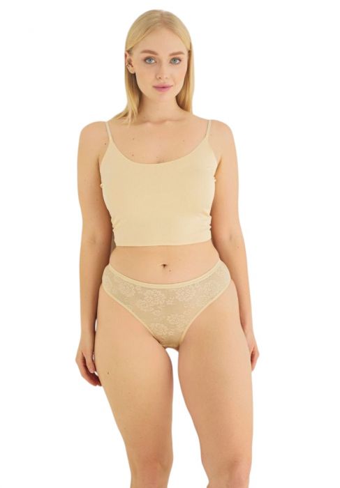  Σλίπ γυναικεία ψηλοκάβαλα Midi Sexen Rosa Beige 5 Τεμ. SXN4004-2-Μπεζ 2025