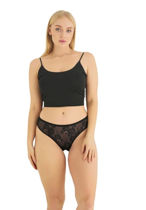 Σλίπ γυναικεία ψηλοκάβαλα Midi Sexen Rosa Black 5 Τεμ. SXN4004-1-Μαύρο 2025