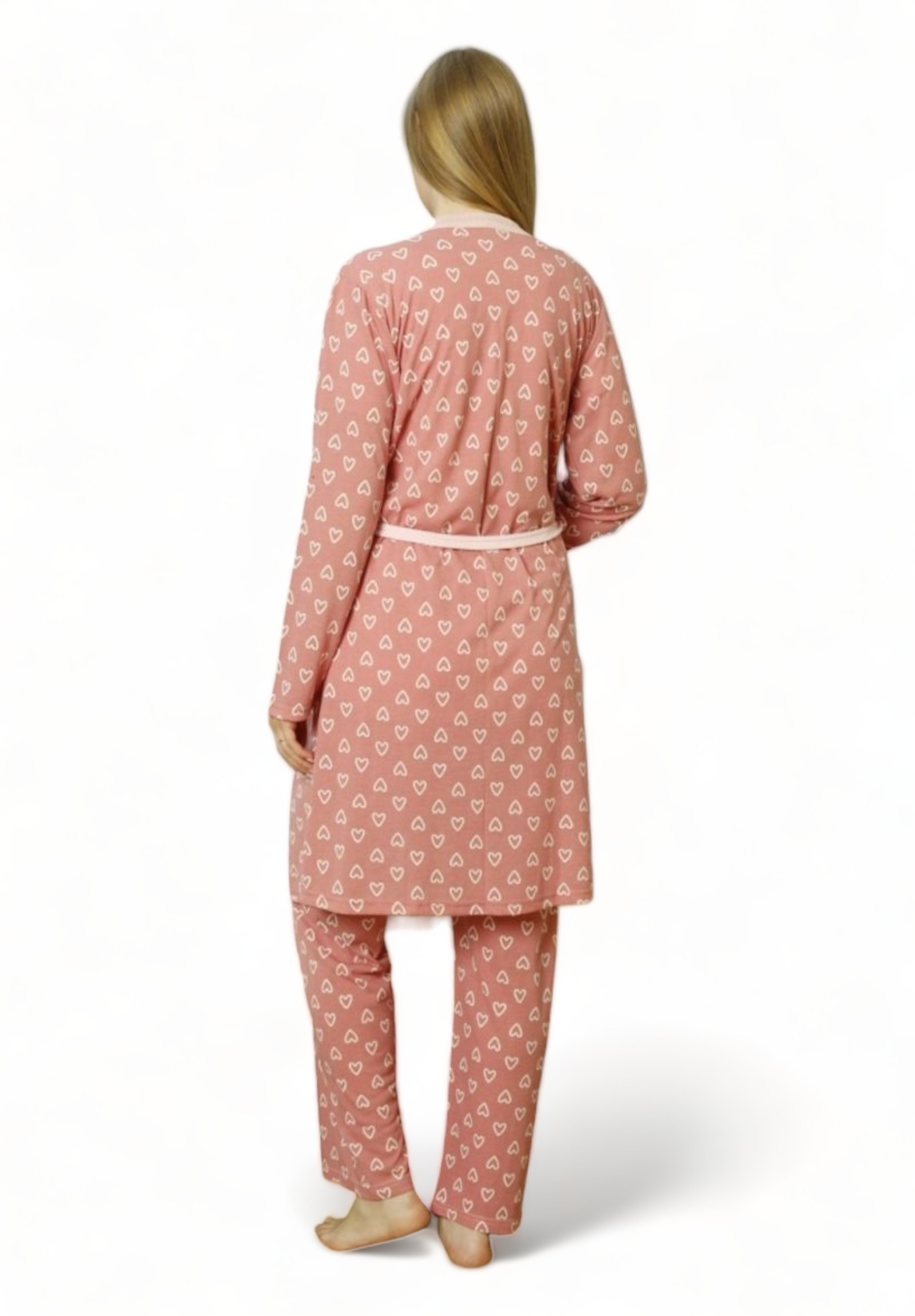 Πιτζάμα εγκυμοσύνης με ρόμπα Pijamood Bear PJMD9620-Σάπιο Μήλο φωτογραφία