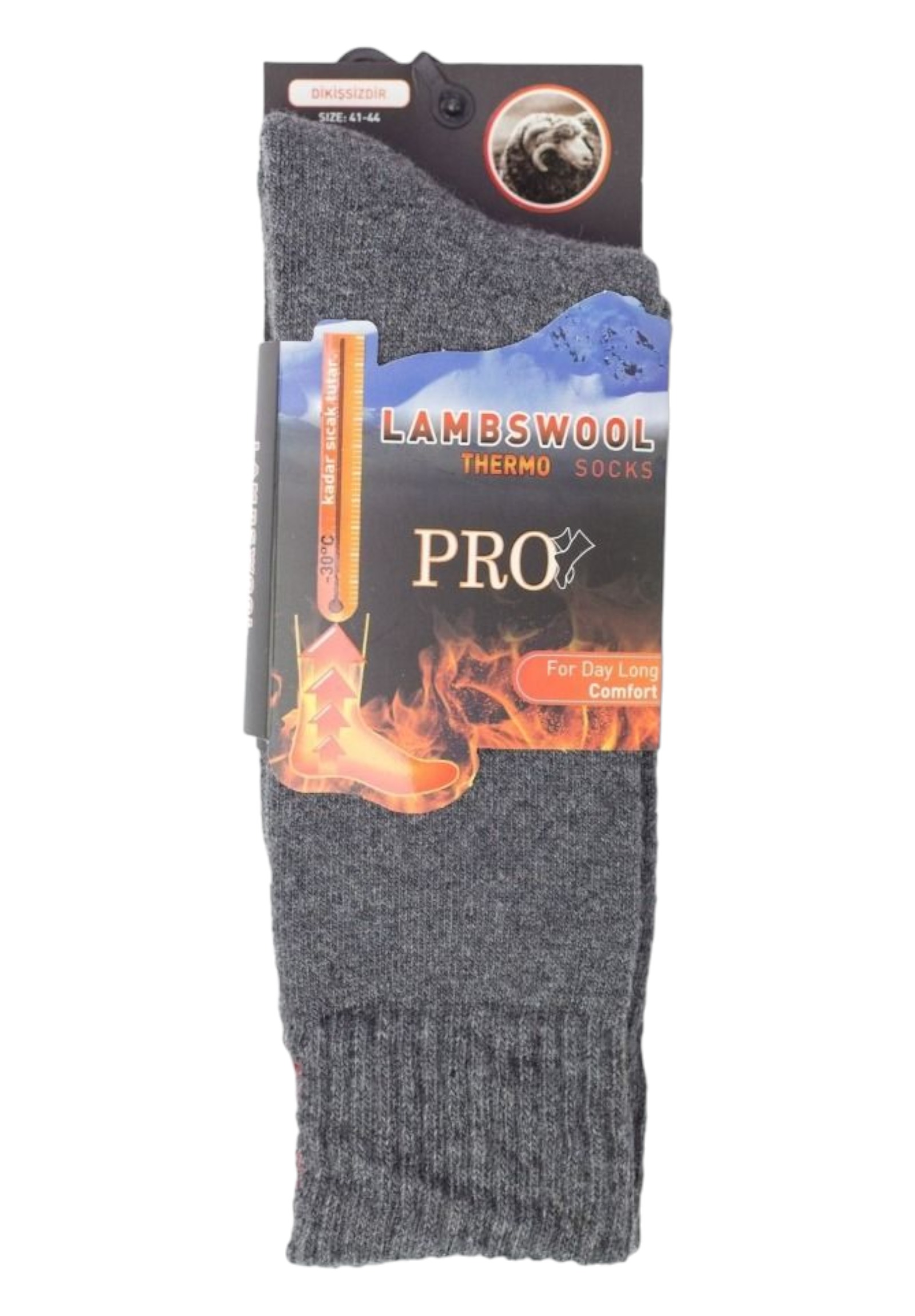 Pro Socks Κάλτσα ισοθερμική ανδρική Pro Insulated Thermal Socks PR19601-Ανθρακί
