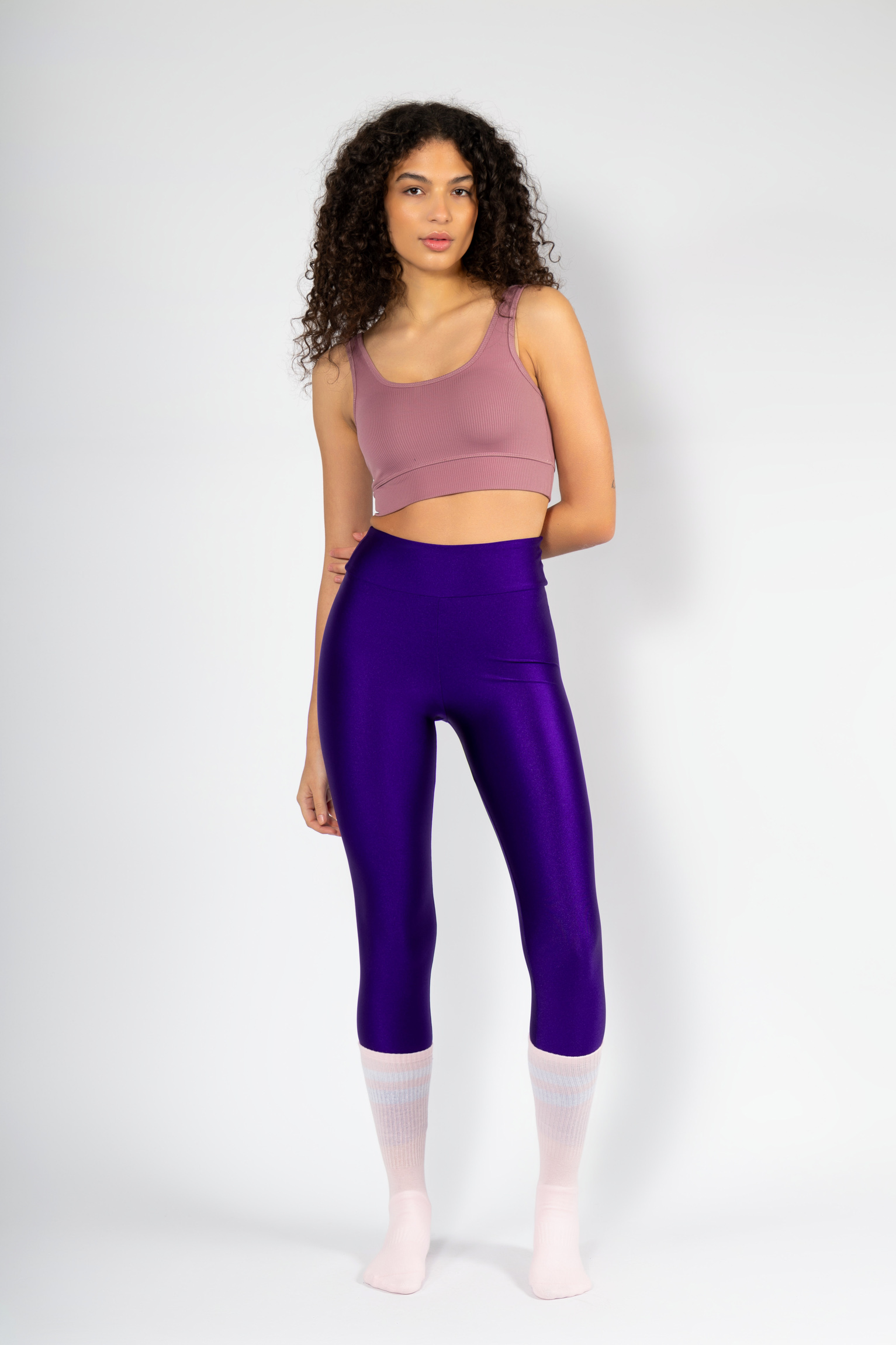  Κολάν γυναικείο γυαλιστερό Trendy Nina Club Μοβ Indigo NC1979-5-Μωβ 2025