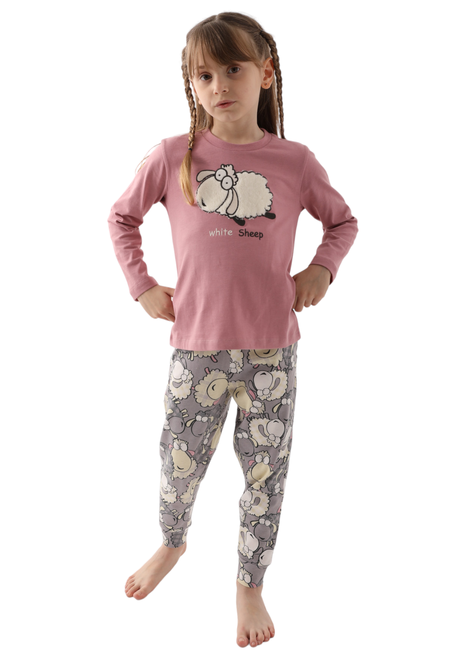 Arnetta Πιτζαμα παιδική Arnetta White Sheep Kid AE2633K-Σάπιο Μήλο