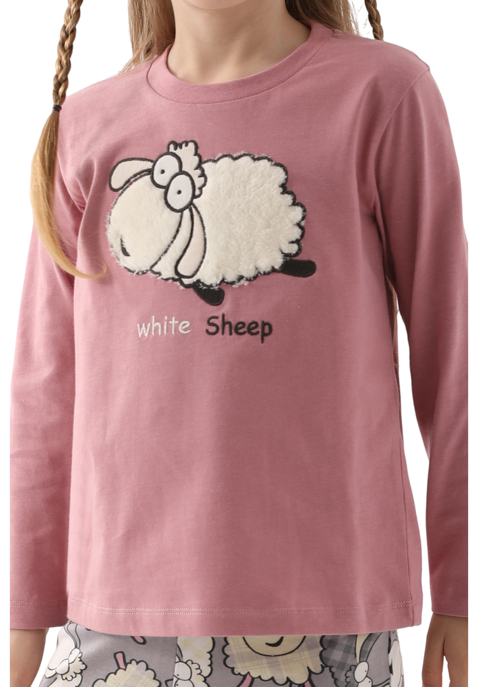 Πιτζαμα παιδική Arnetta White Sheep Kid AE2633K-Σάπιο Μήλο φωτογραφία