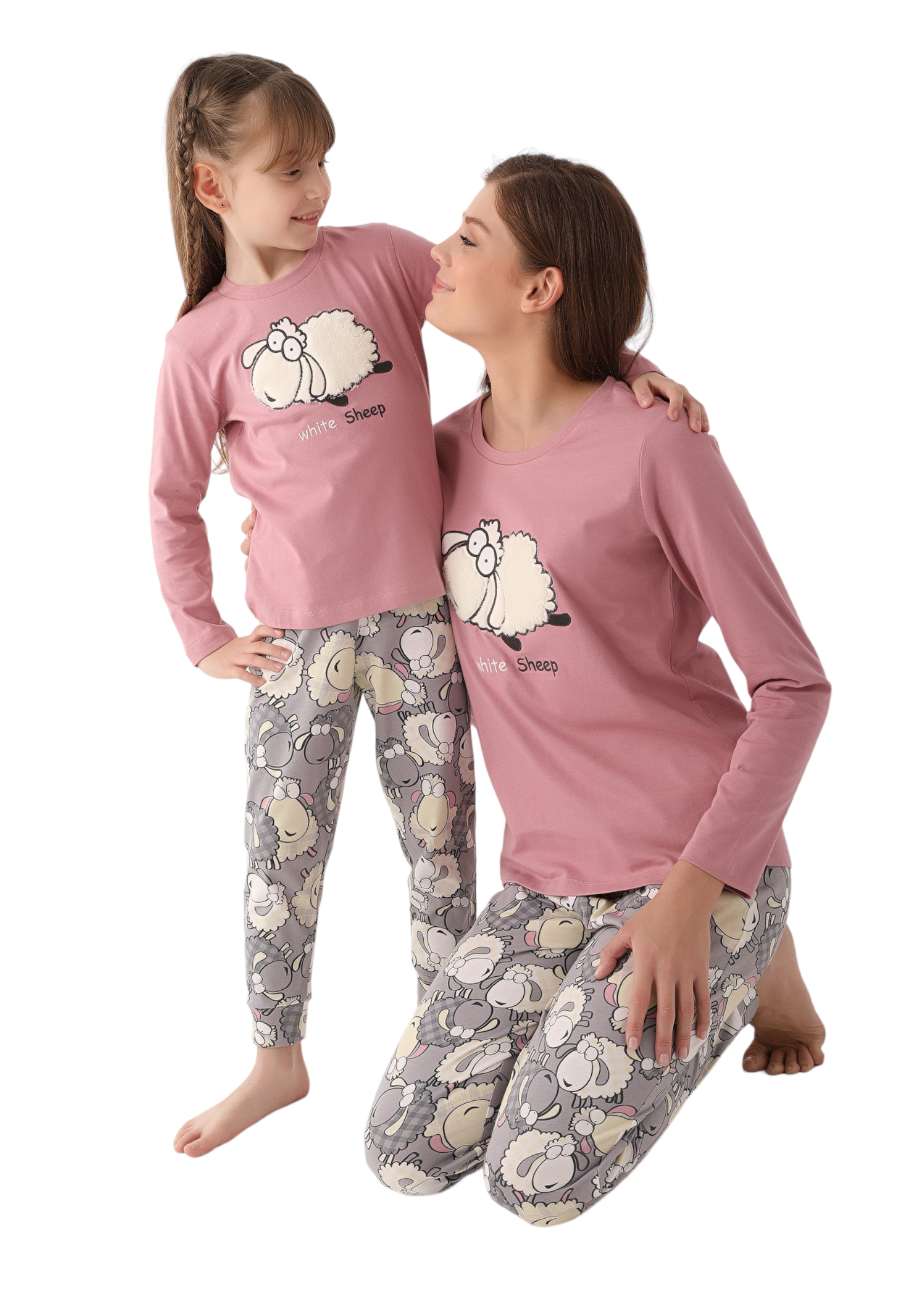 Πιτζαμα παιδική Arnetta White Sheep Kid AE2633K-Σάπιο Μήλο φωτογραφία