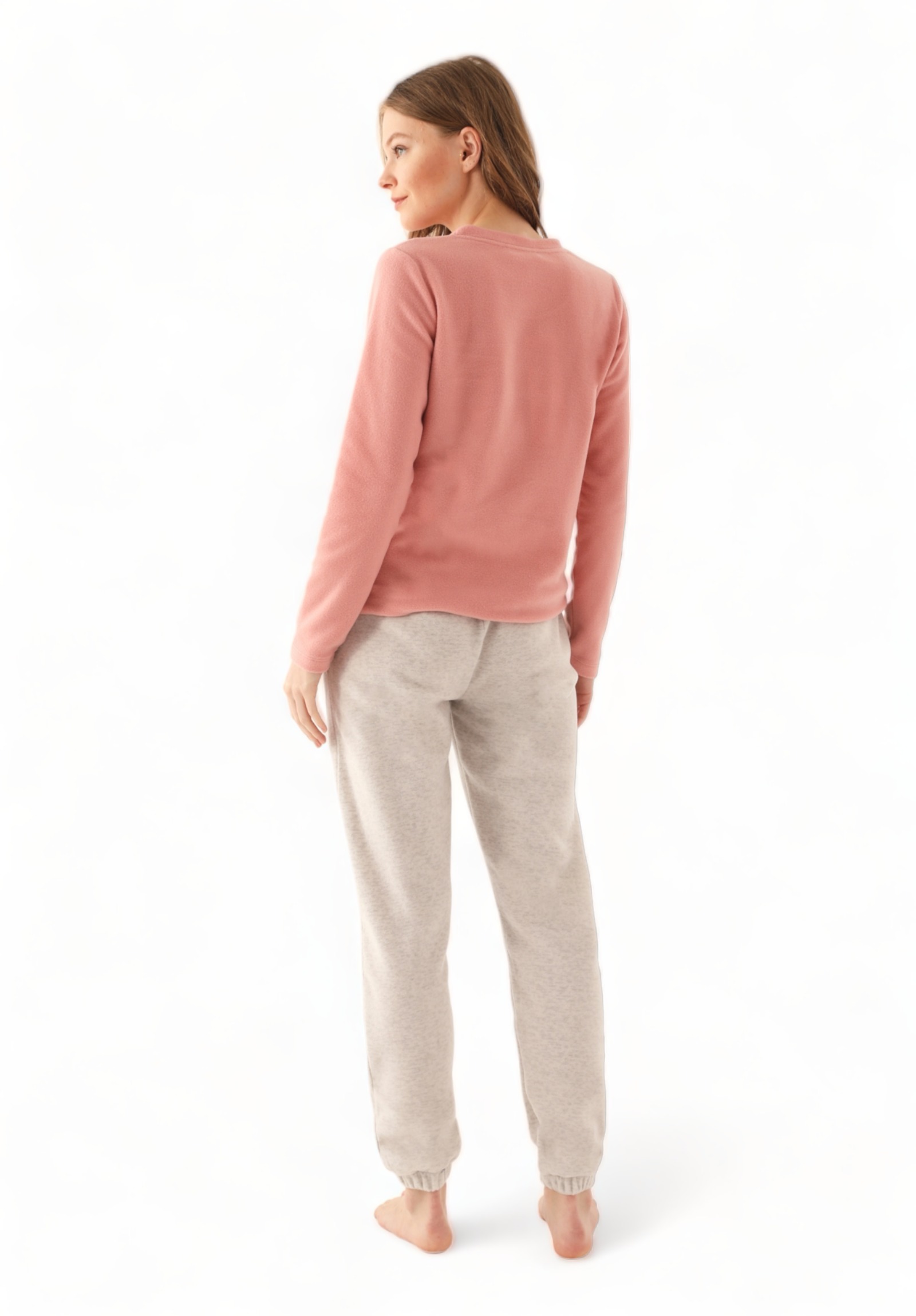 Πιτζάμα Γυναικεία Polar Fleece Arnetta Forest is my home AR2656W-Ροζ φωτογραφία