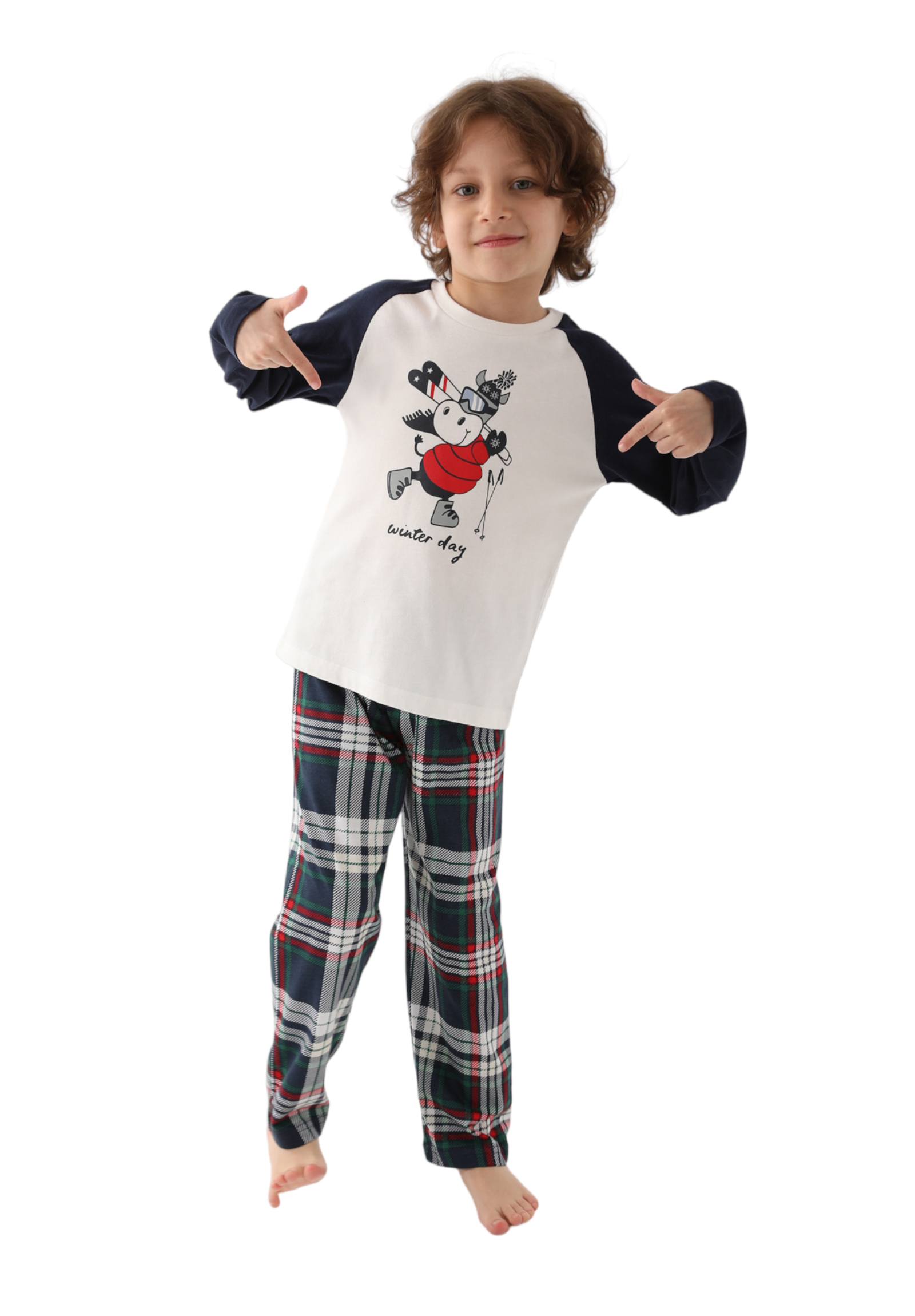 Arnetta Πιτζάμα εφηβική Arnetta Winter Day AR2750B-Λευκό