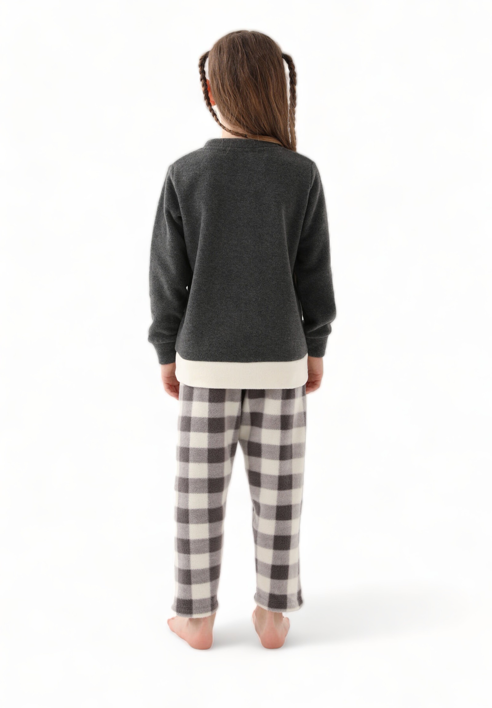 Πιτζάμα για κορίτσι Polar Fleece Arnetta Fuori fa freddo AR2619G-Γκρι φωτογραφία