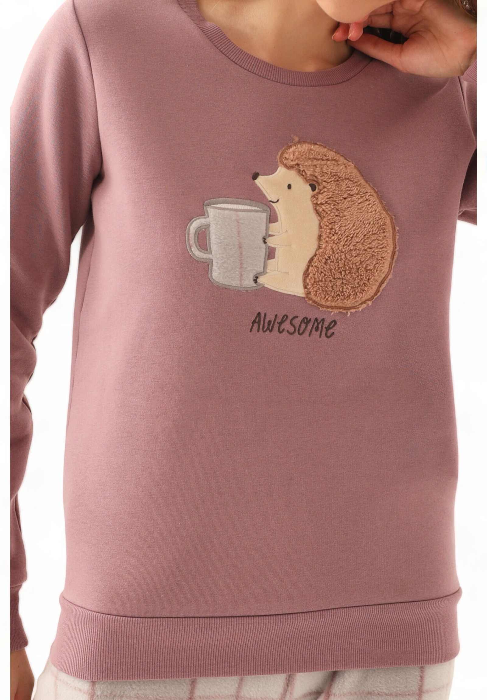 Πιτζάμα Γυναικεία Polar Fleece Arnetta Awesome AR2612W-Σάπιο Μήλο φωτογραφία