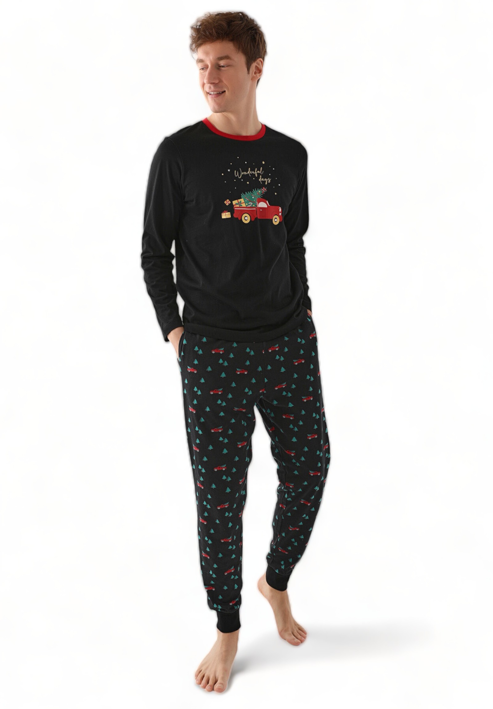 Arnetta Πιτζαμα ανδρική Family Edition Arnetta Wonderful Daya AR2751M-Μαύρο