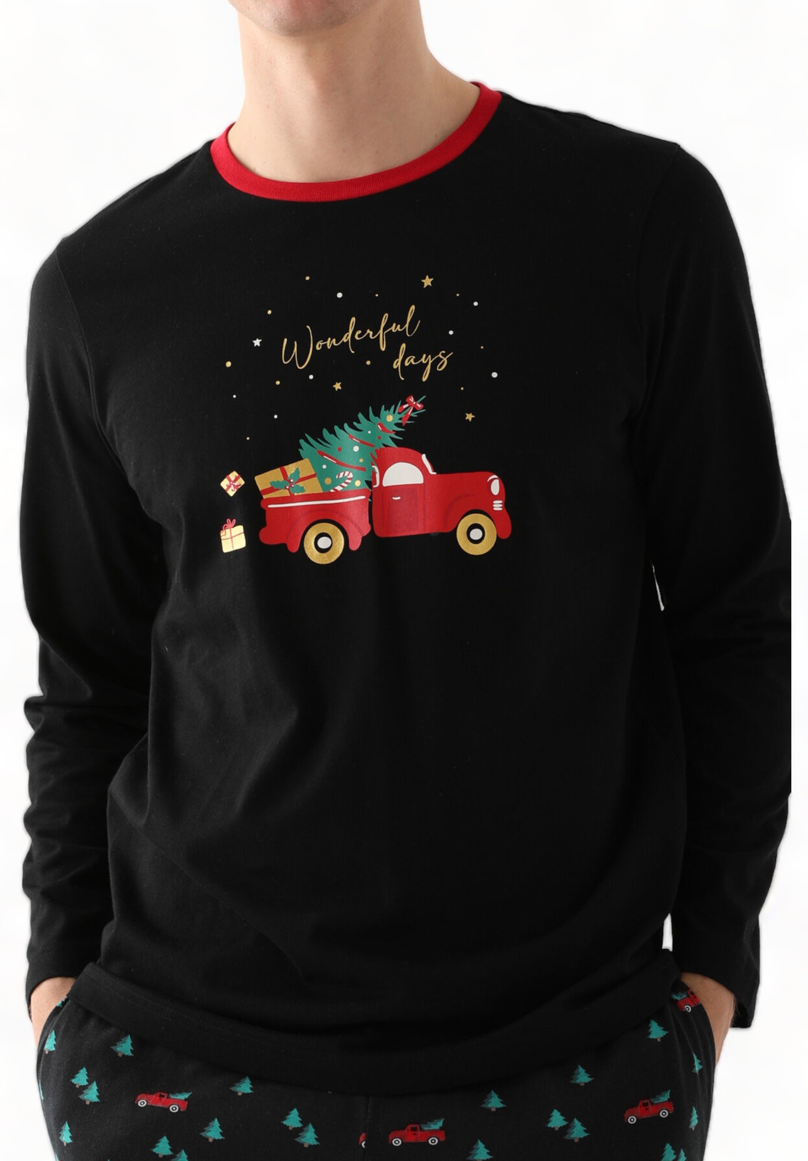 Πιτζαμα ανδρική Family Edition Arnetta Wonderful Daya AR2751M-Μαύρο φωτογραφία