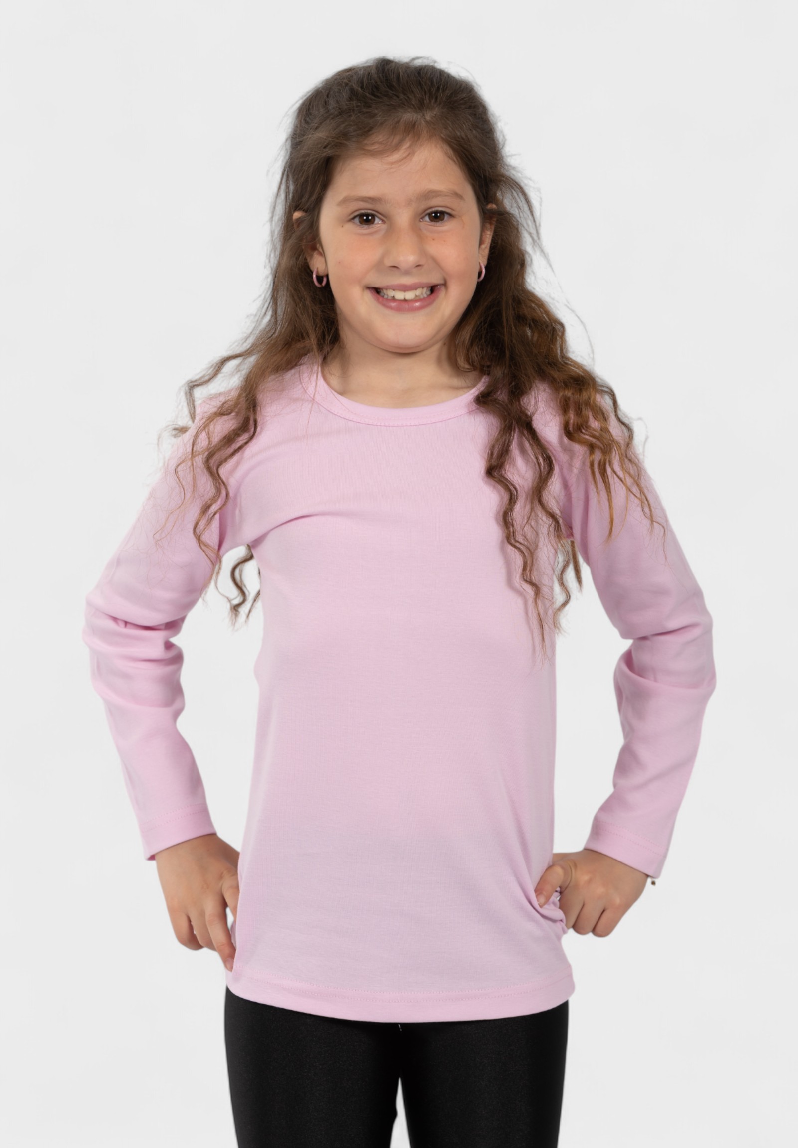 Nina Club Παιδικό Φανελάκι Μακρυμάνικο 100% Βαμβακερό Ροζ | Nina Club NC65-11-Ροζ