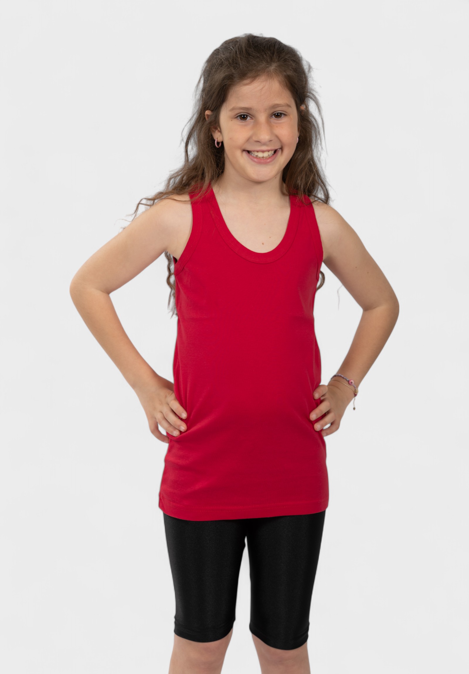 Φανελάκι παιδικό αμάνικο κόκκινο Nina Club 100% βαμβάκι NC51-8-Κόκκινο φωτογραφία