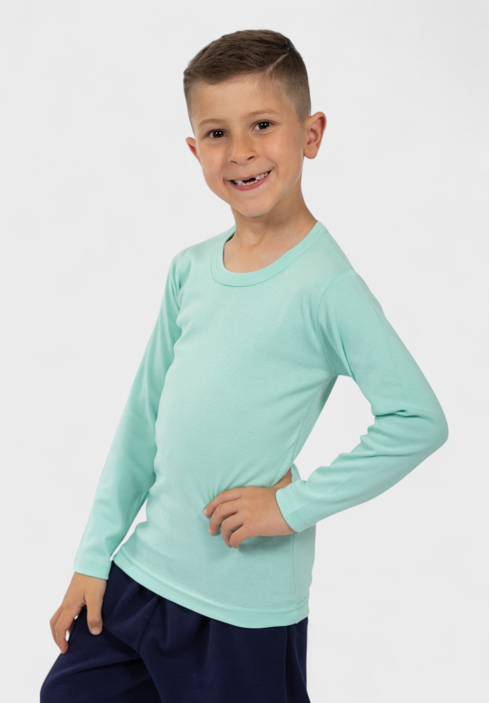 Παιδικό Φανελάκι Μακρυμάνικο 100% Βαμβακερό Βεραμάν| Nina Club NC65-5-Βεραμάν φωτογραφία