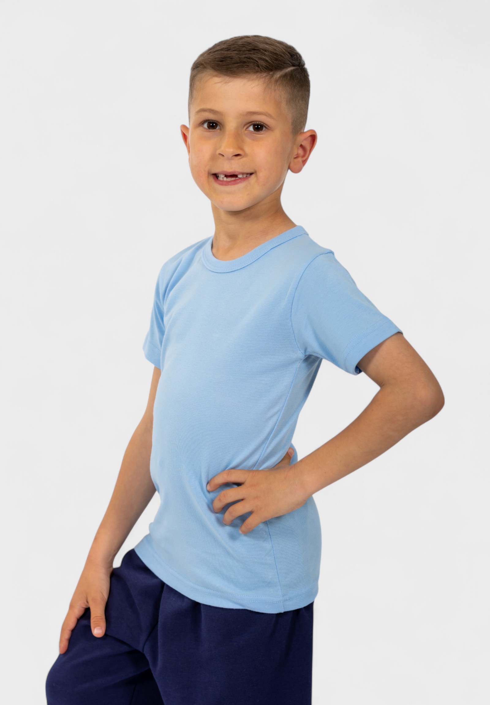 Παιδικό Φανελάκι Κοντομάνικο Γαλάζιο Nina Club | 100% Bαμβάκι NC55-7-Γαλάζιο φωτογραφία