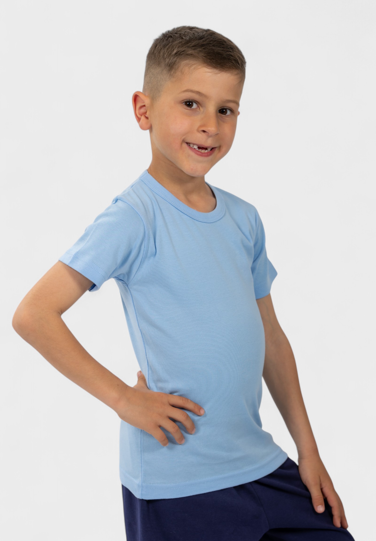 Παιδικό Φανελάκι Κοντομάνικο Γαλάζιο Nina Club | 100% Bαμβάκι NC55-7-Γαλάζιο φωτογραφία