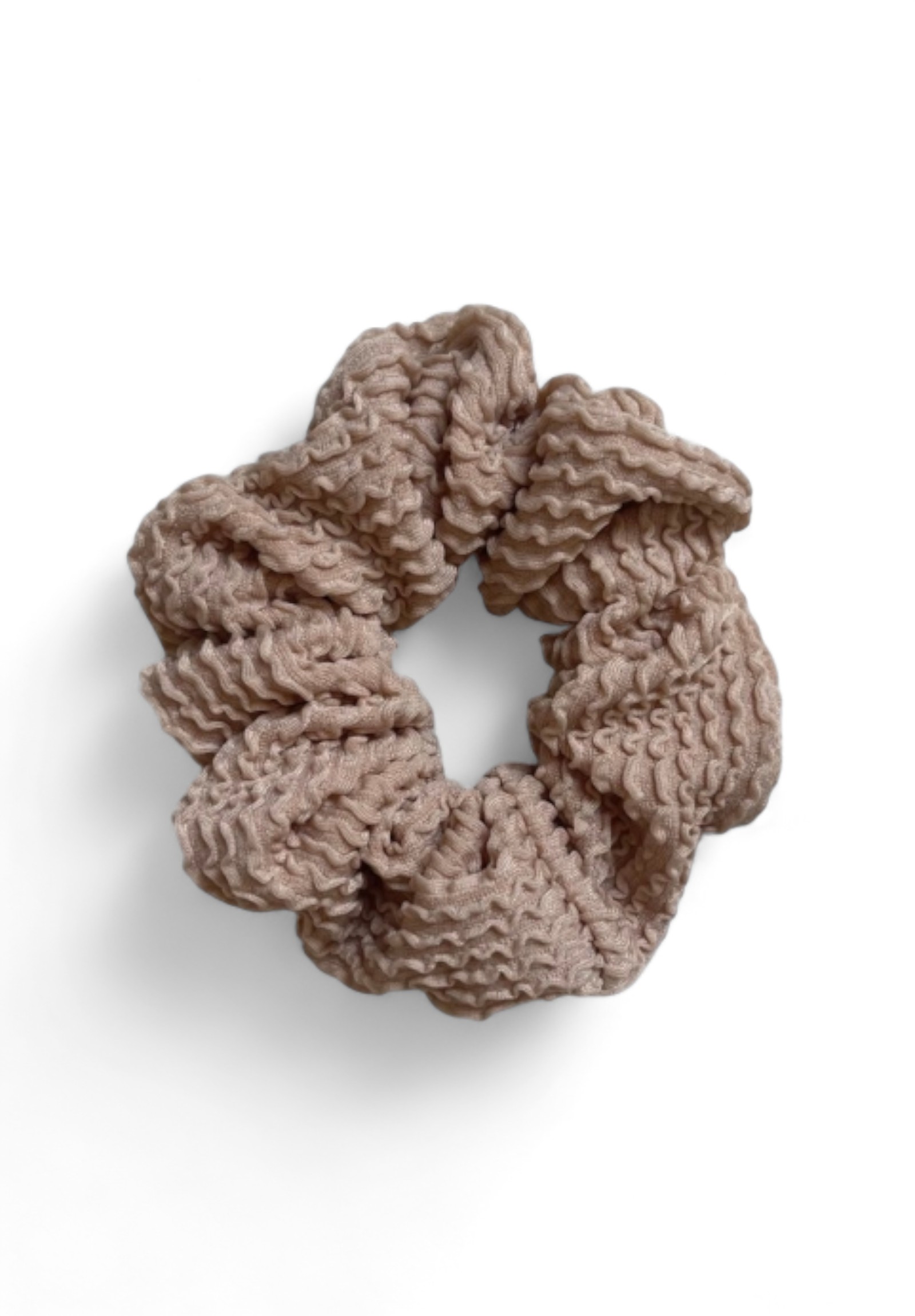  Crinkle Scrunchie Beige SCR308-Μπεζ 2025