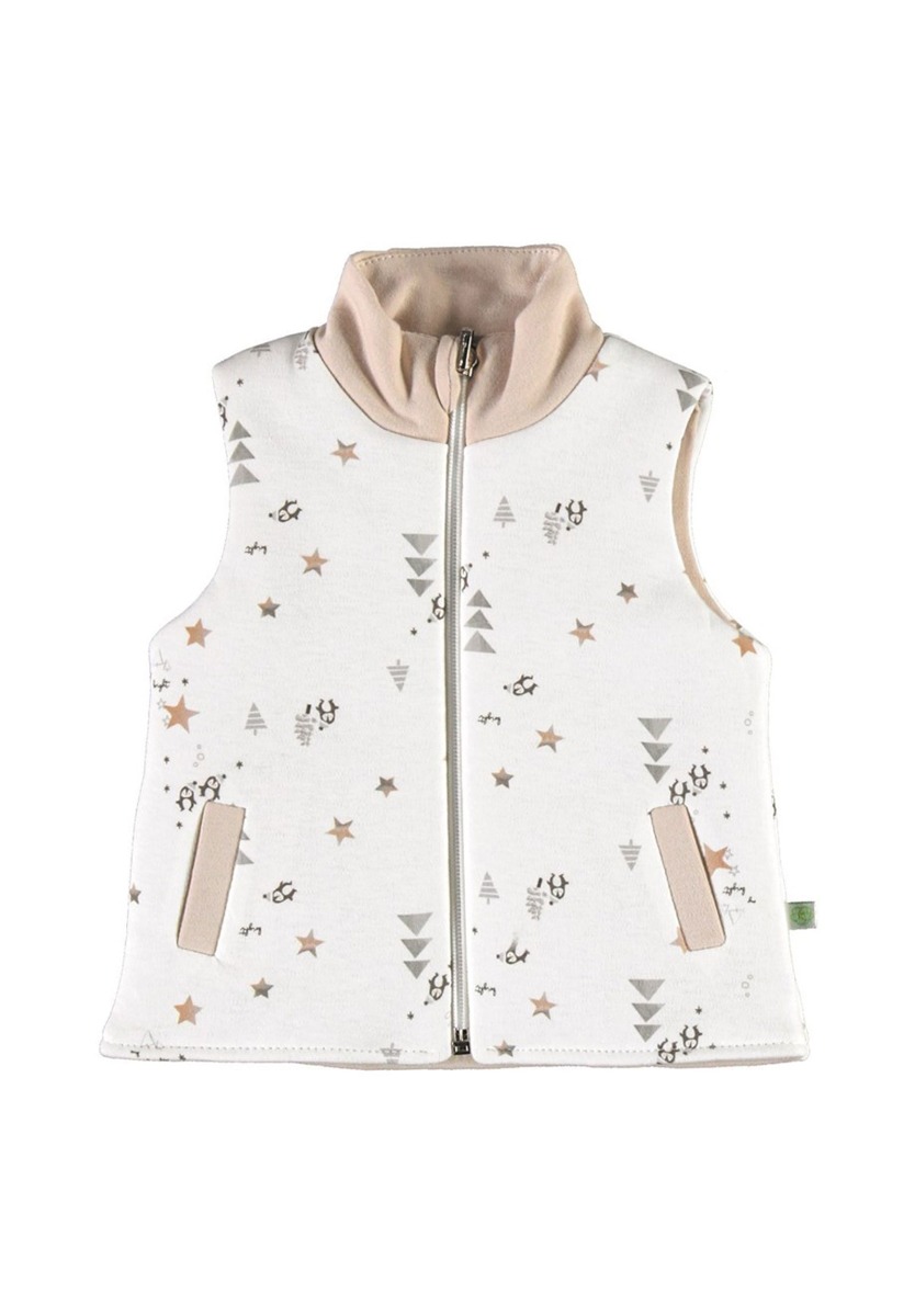 Σετ Βρεφικό παντελόνι - γιλέκο - μπλούζα Frozen Penguins Beige 73248 φωτογραφία