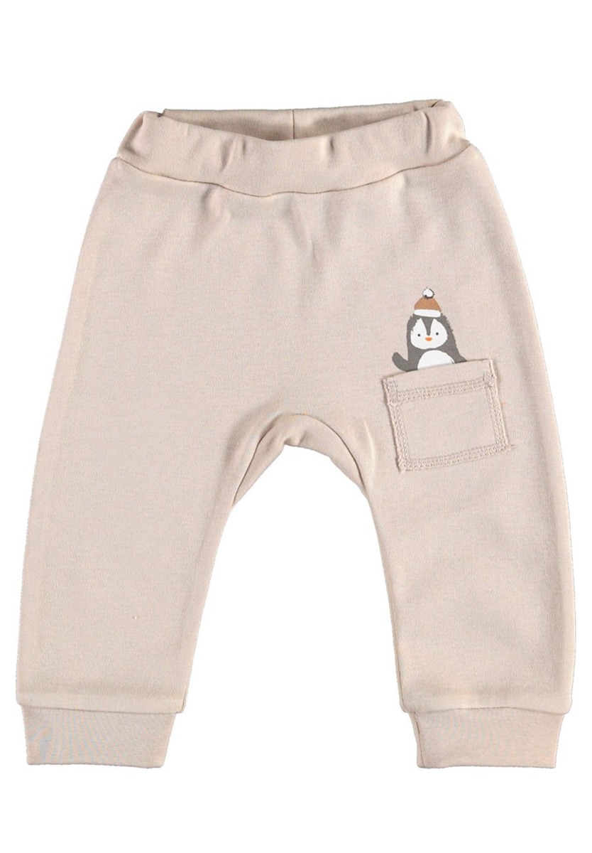 Σετ Βρεφικό παντελόνι - γιλέκο - μπλούζα Frozen Penguins Beige 73248 φωτογραφία