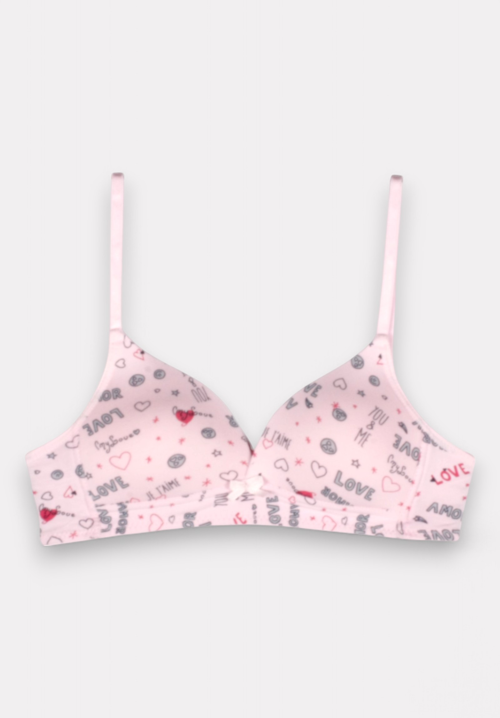 Biyo Σουτιέν Εφηβικό Βαμβακερό Biyo Kids Love Ροζ BK153-1-Ροζ