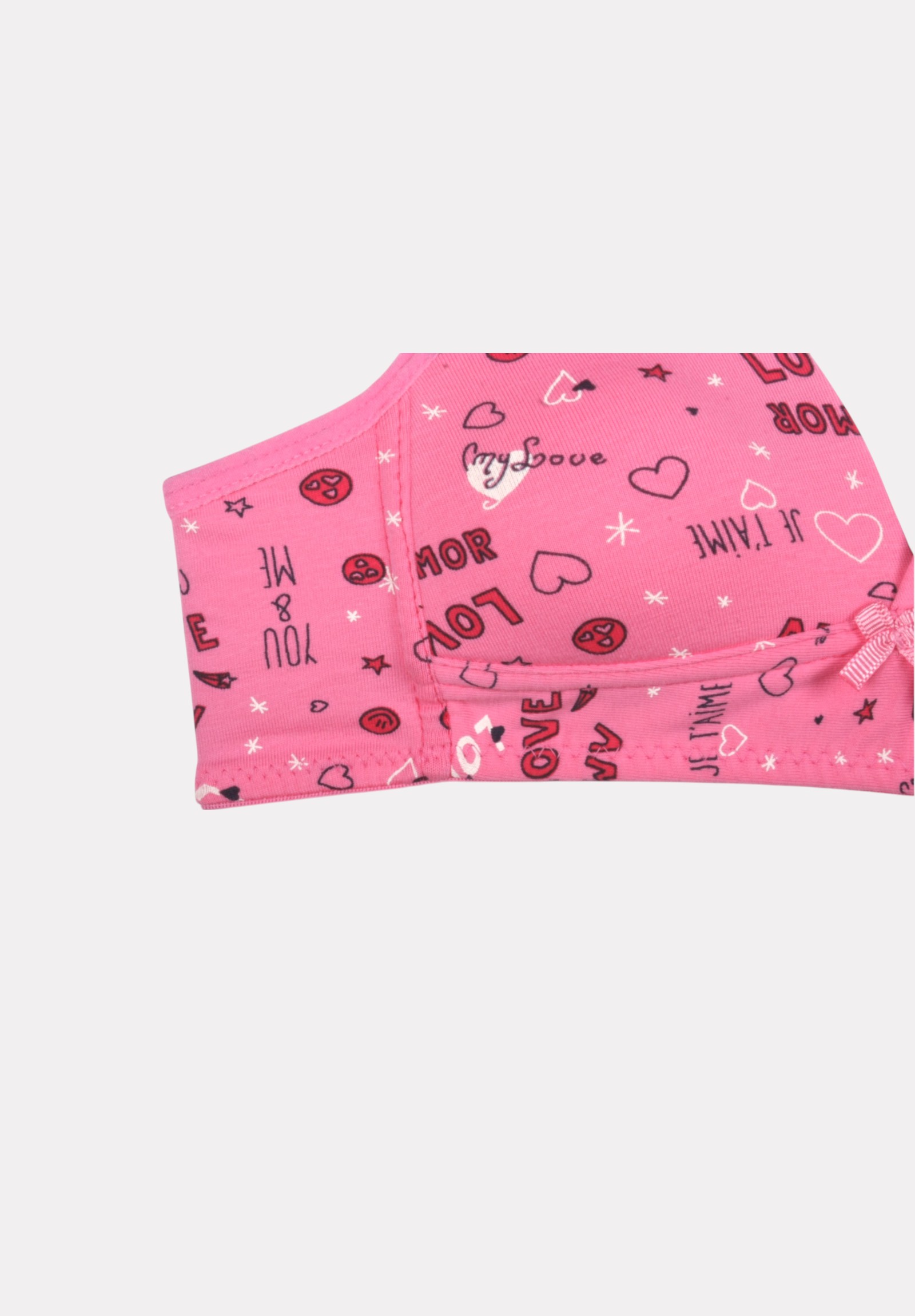 Σουτιέν Εφηβικό Βαμβακερό Biyo Kids Love Φούξια BK153-2-Φούξια φωτογραφία