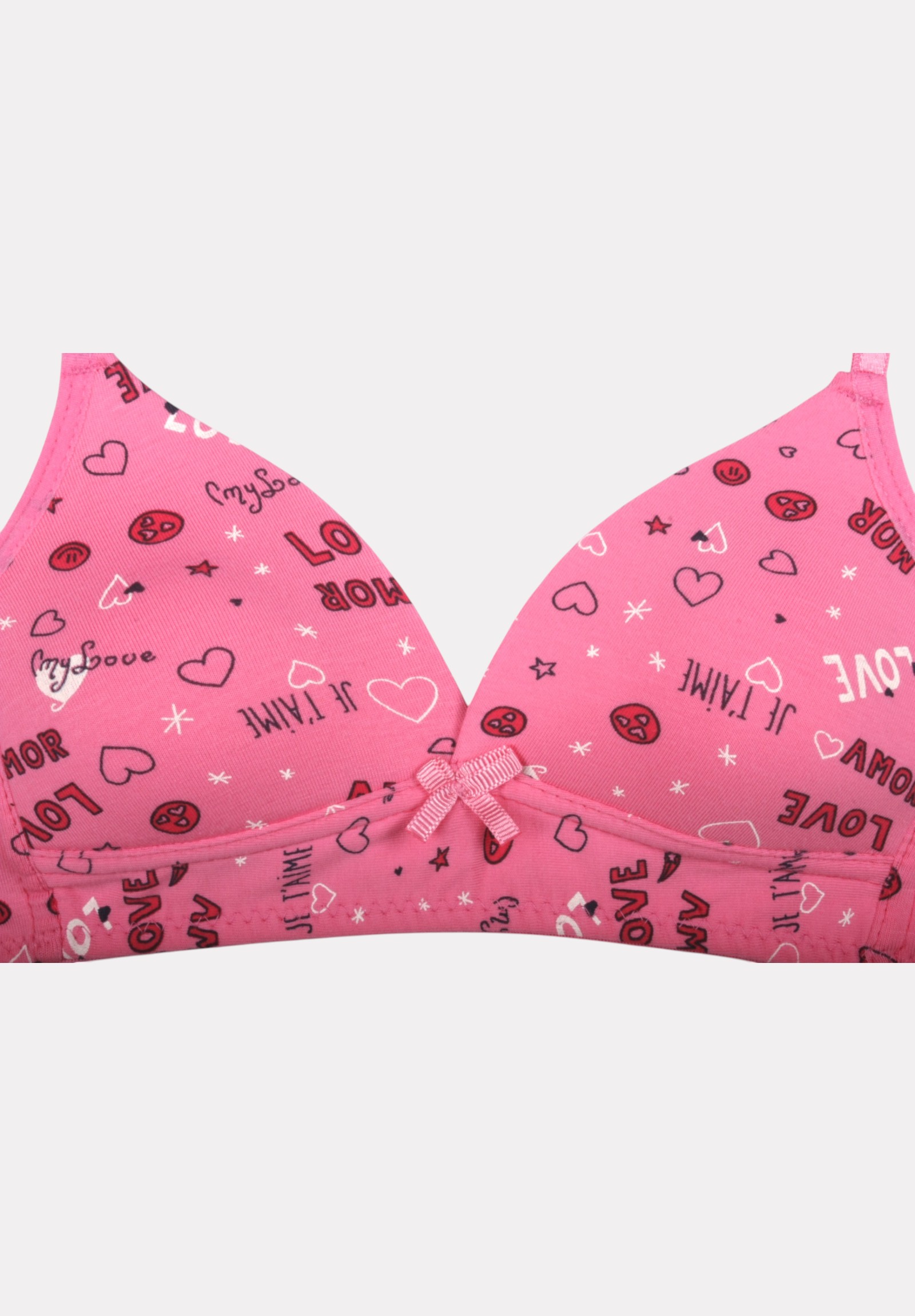 Σουτιέν Εφηβικό Βαμβακερό Biyo Kids Love Φούξια BK153-2-Φούξια φωτογραφία