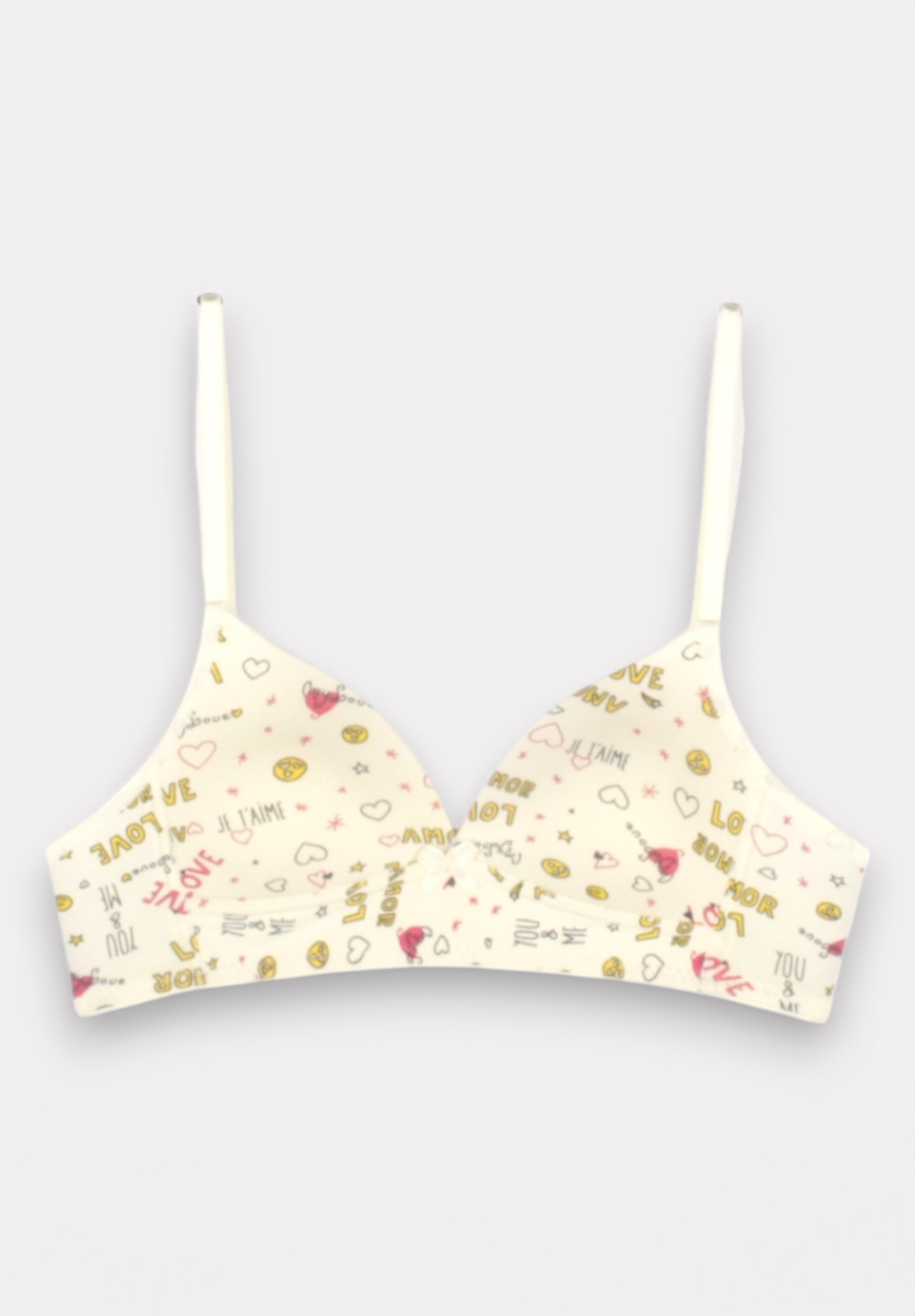 Biyo Σουτιέν Εφηβικό Βαμβακερό Biyo Kids Love Κίτρινο BK153-4-Κίτρινο